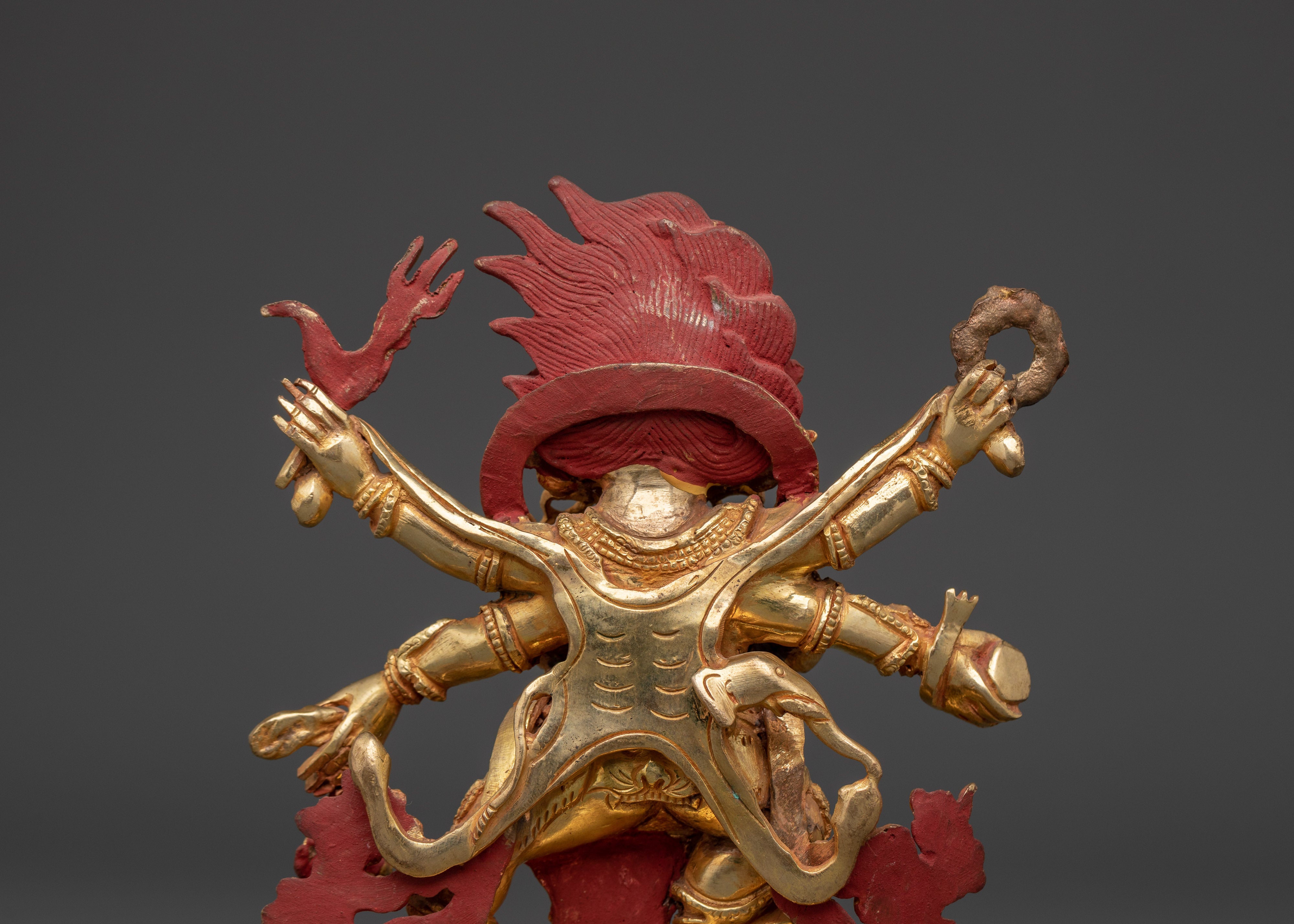 Handcrafted Six-Armed Mahakala Statue | Symbolizing Power and Protection