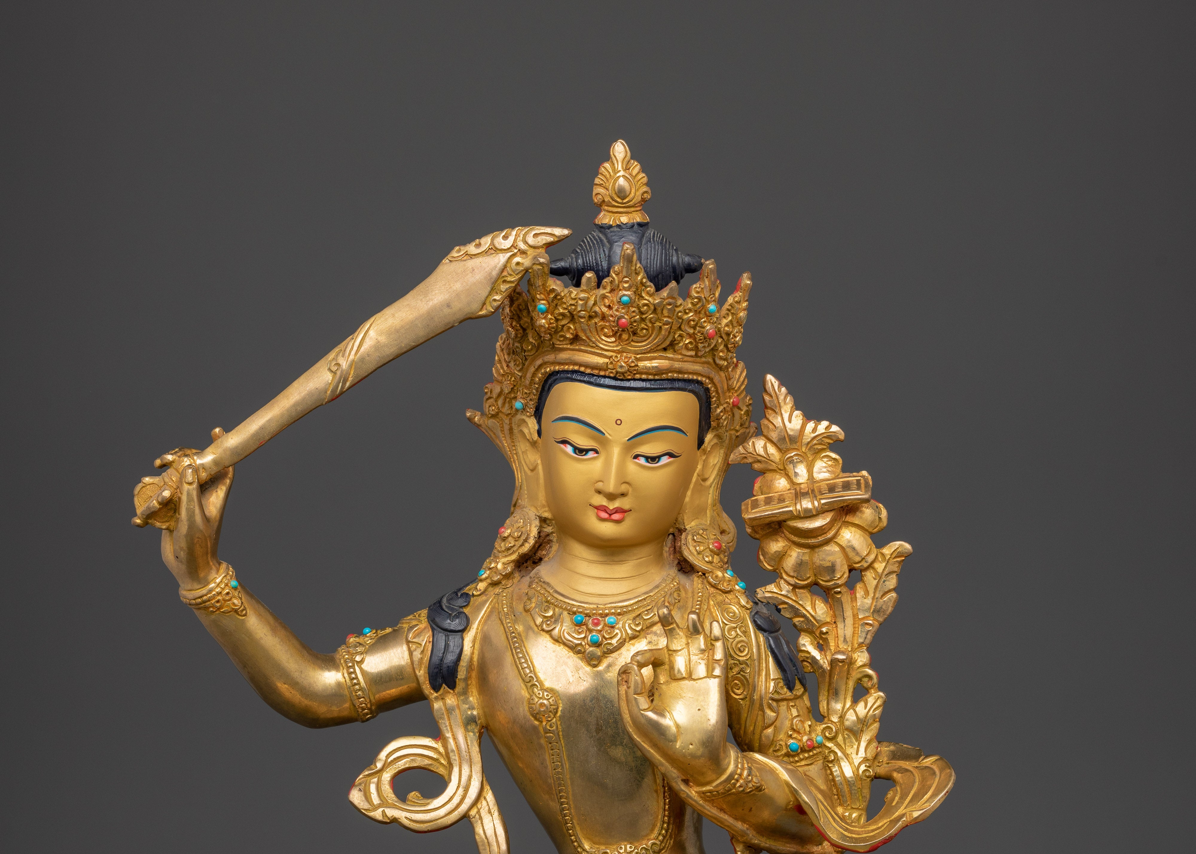 Manjushri Bodhisattva Deity Statue | Spiritual Home Altar Decor