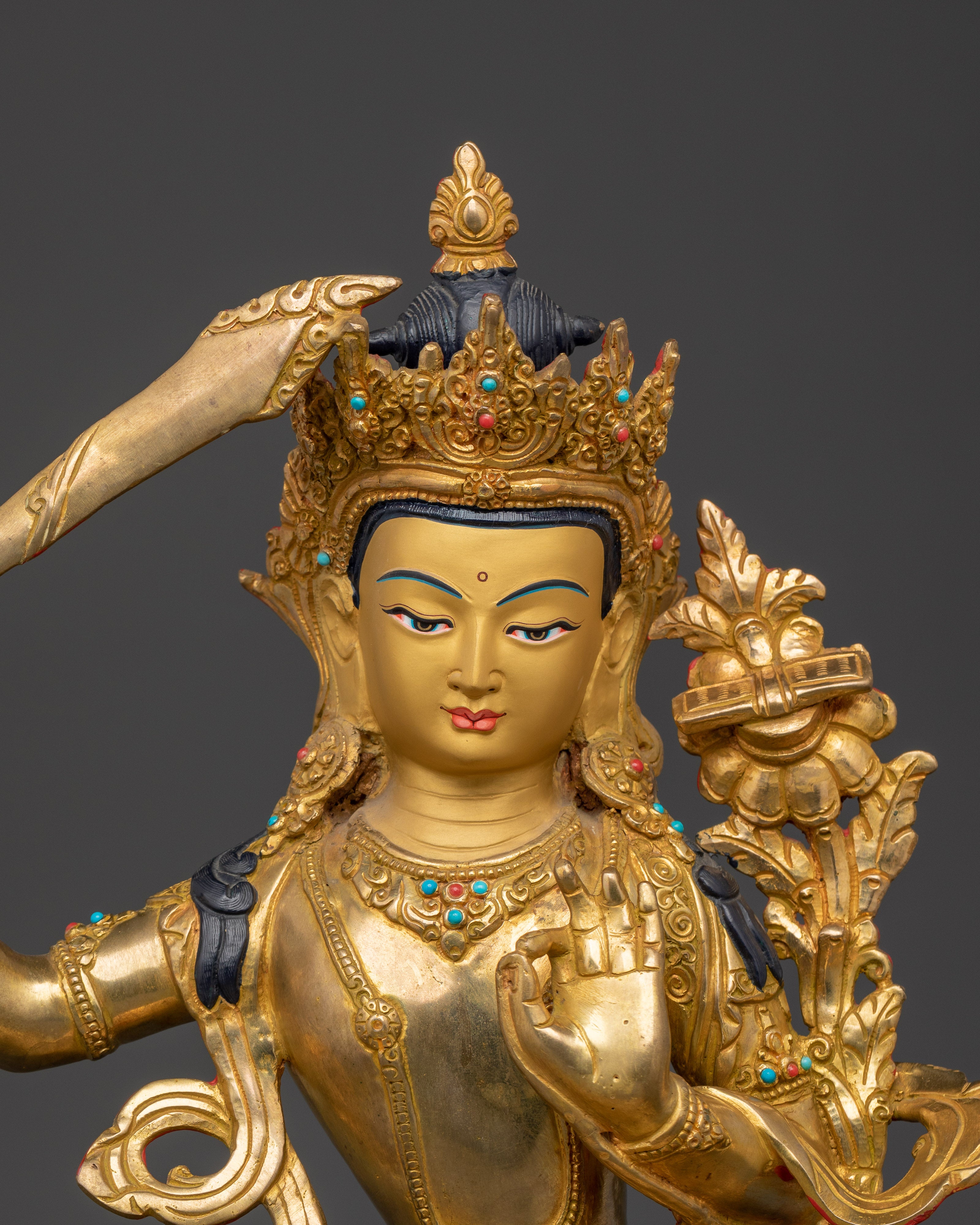 Manjushri Bodhisattva Deity Statue | Spiritual Home Altar Decor