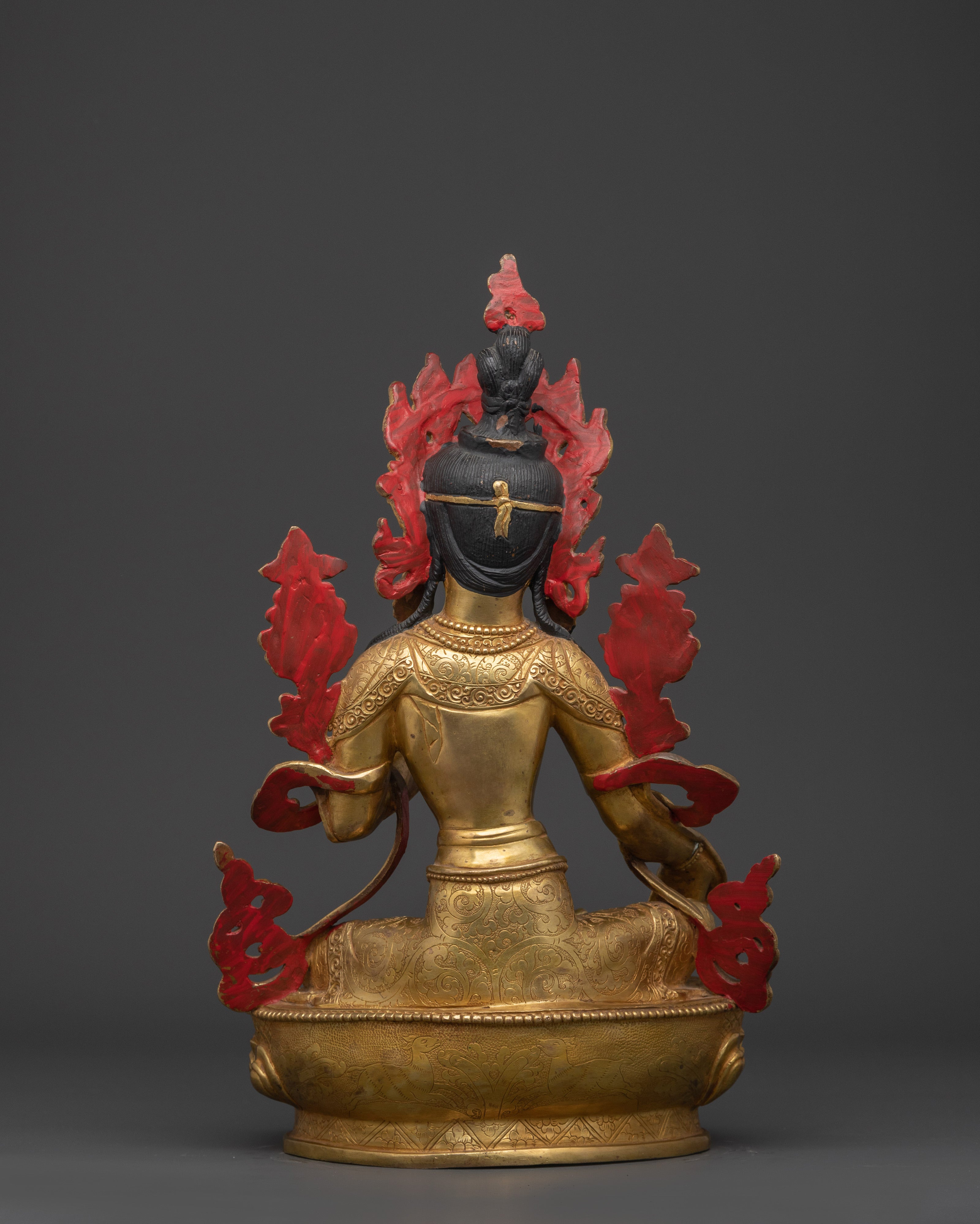Green Tara Swift Liberator Statue | Handcrafted Copper Goddess Figurine