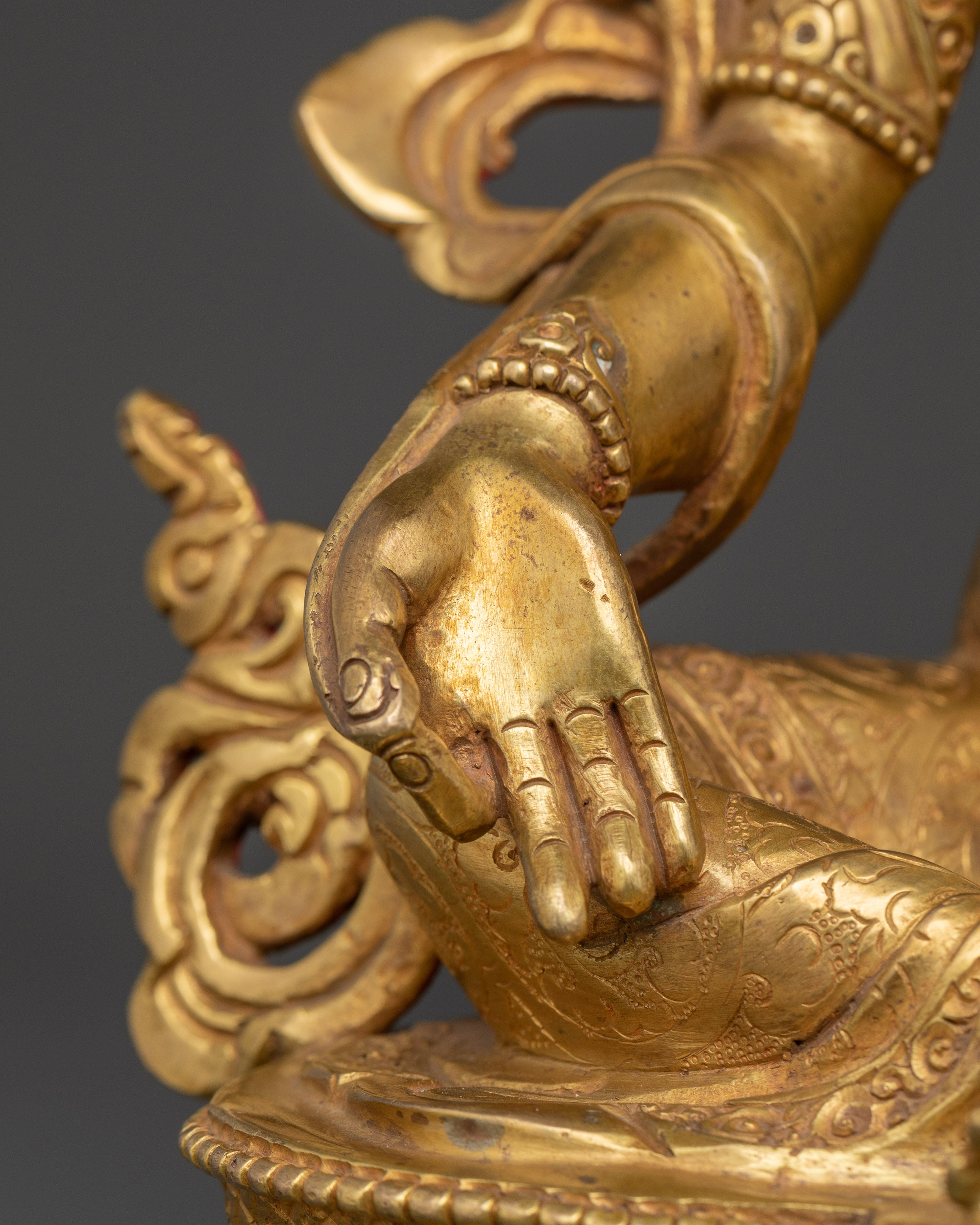 Green Tara Swift Liberator Statue | Handcrafted Copper Goddess Figurine