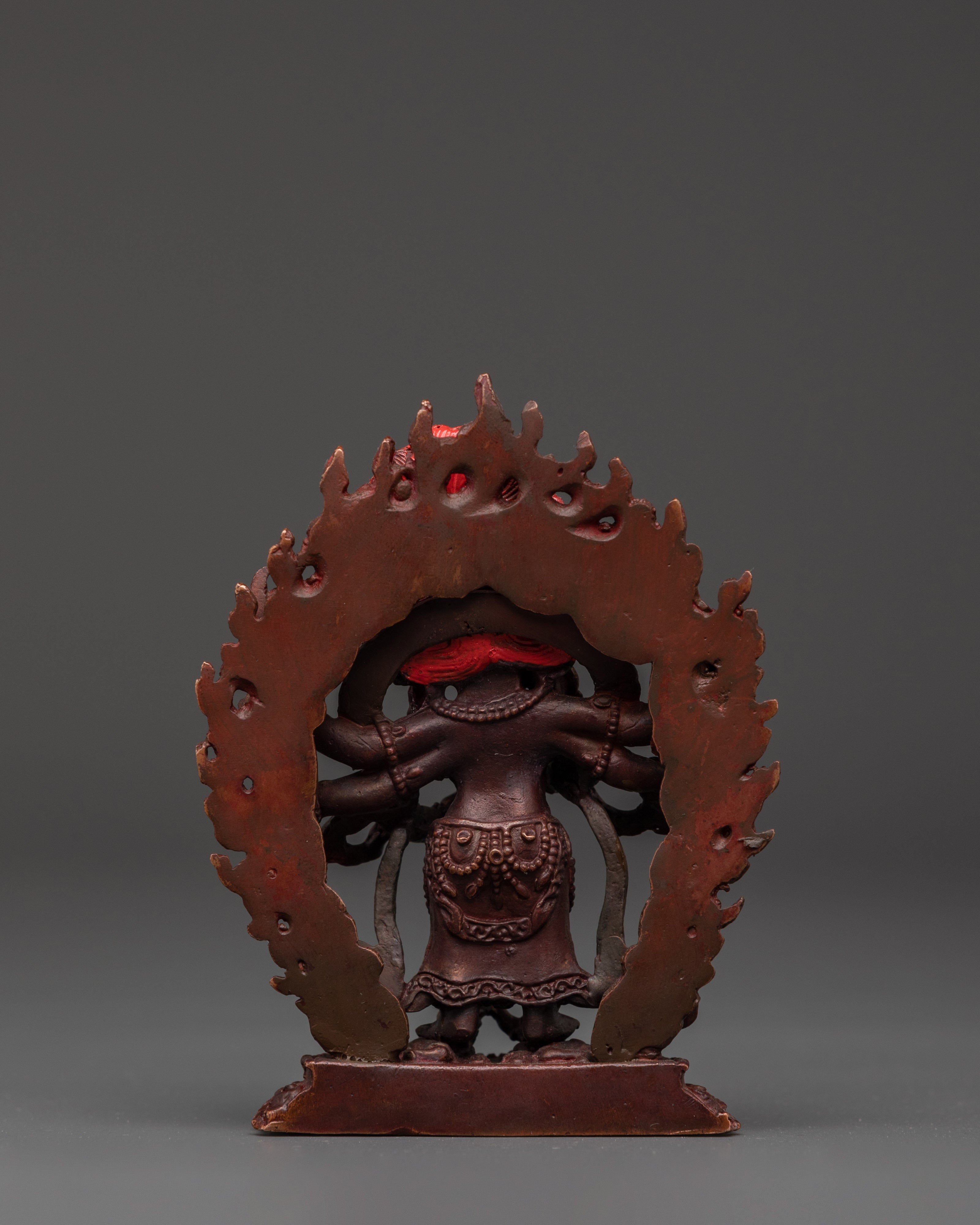 White Mahakala Tibetan Deity Statue | Himalayan Spiritual Artwork