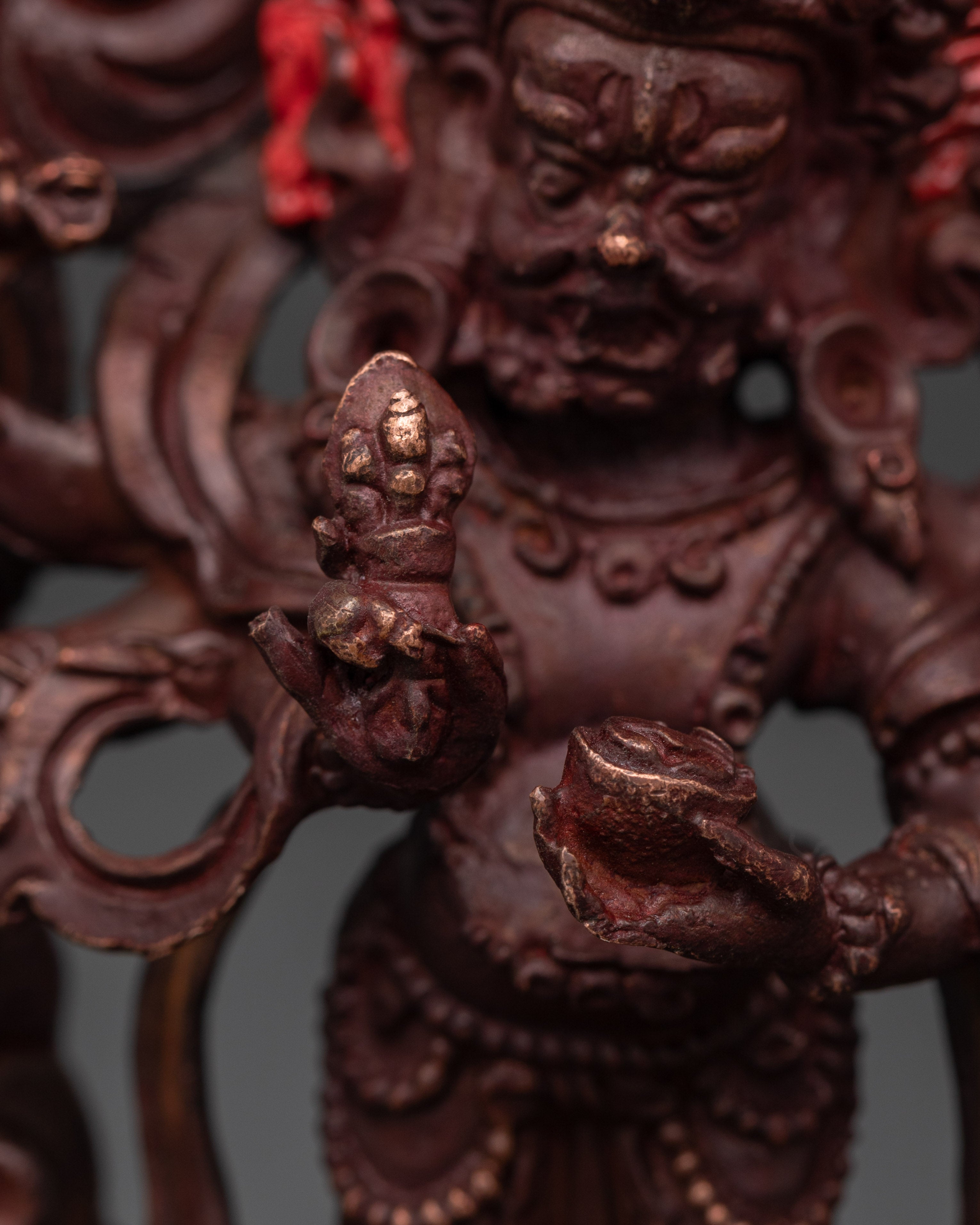 White Mahakala Tibetan Deity Statue | Himalayan Spiritual Artwork