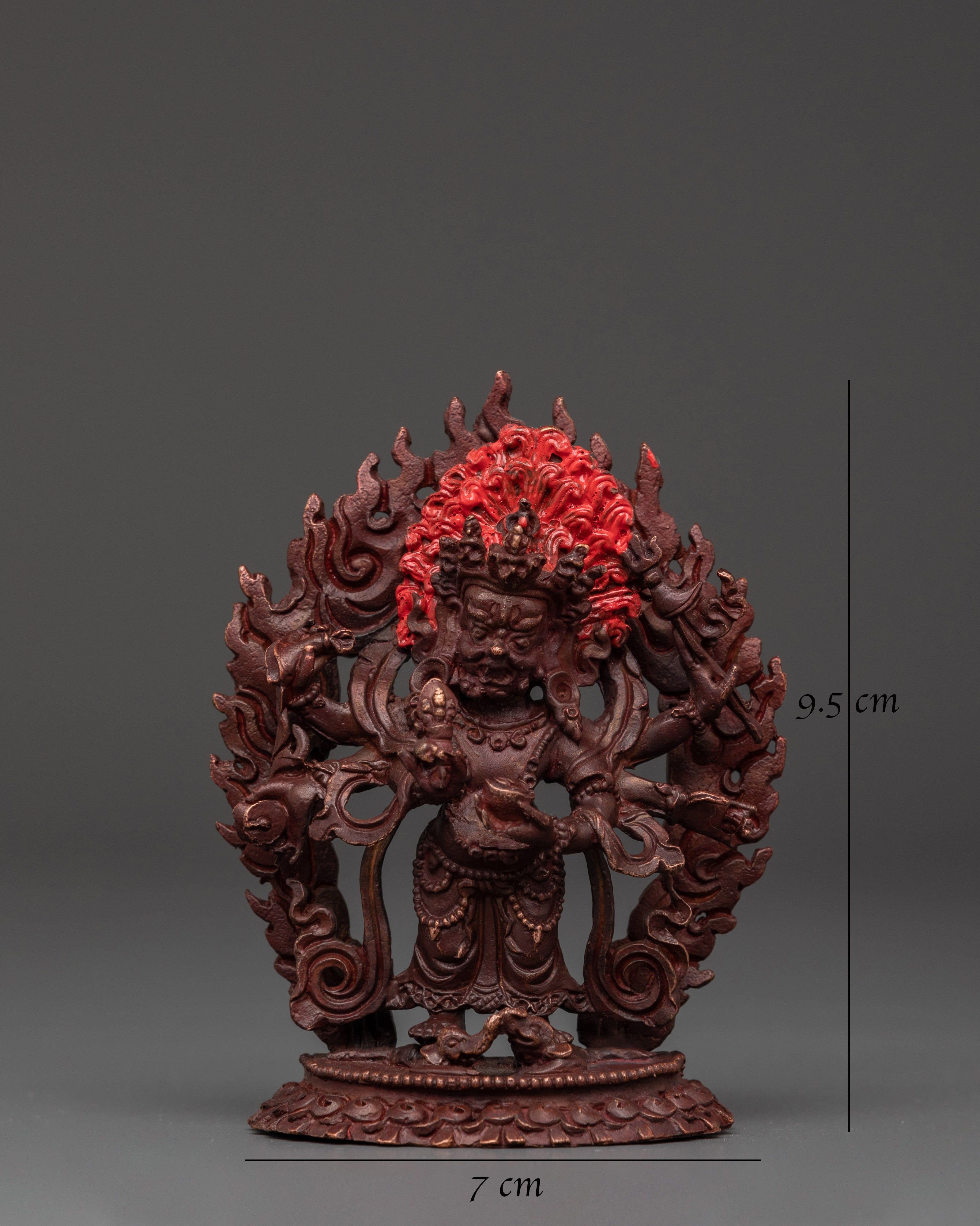 White Mahakala Tibetan Deity Statue | Himalayan Spiritual Artwork