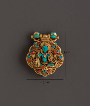Sacred Tibetan Ghau Amulet Locket | Buddhist Prayer Box Pendant