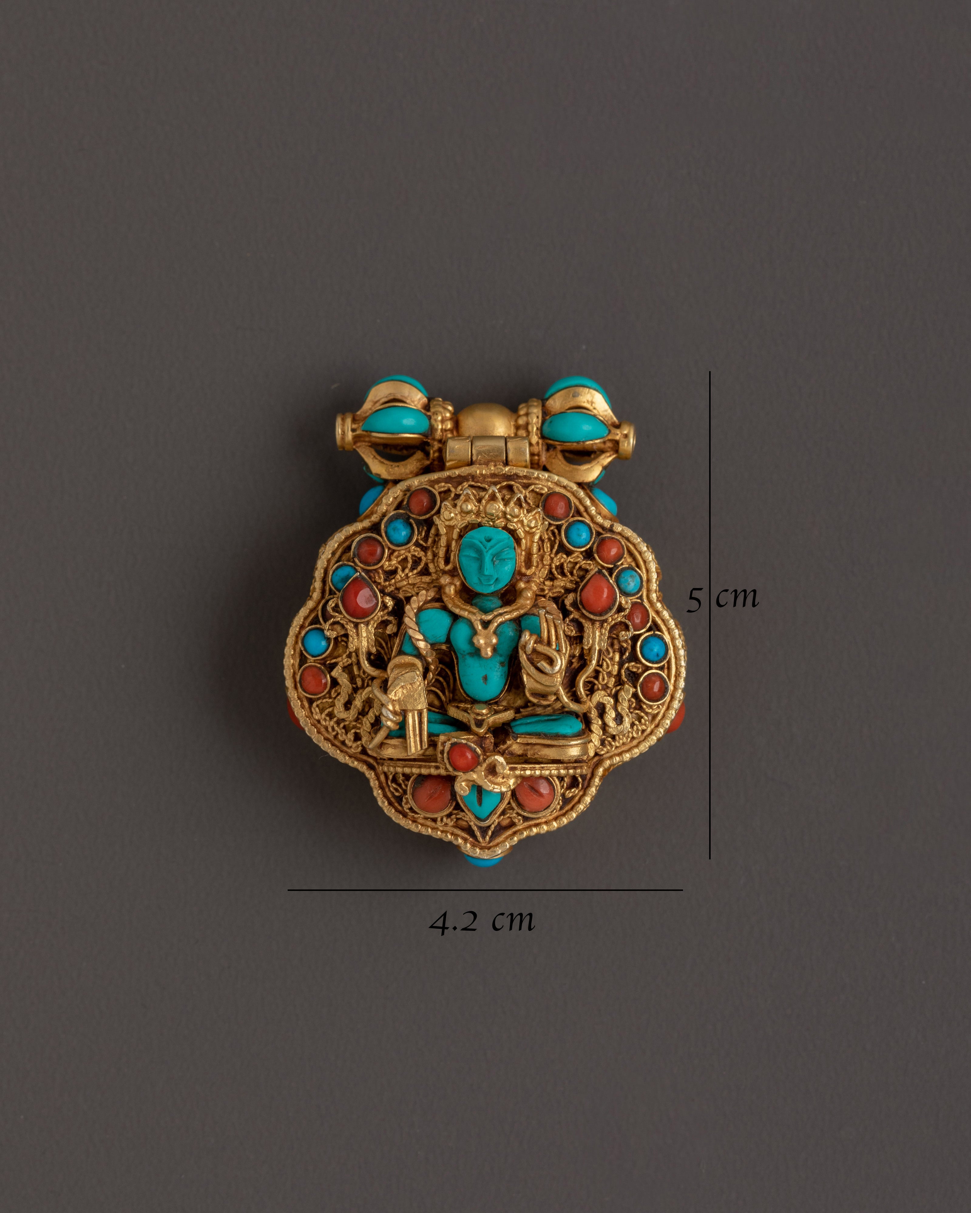 Sacred Tibetan Ghau Amulet Locket | Buddhist Prayer Box Pendant