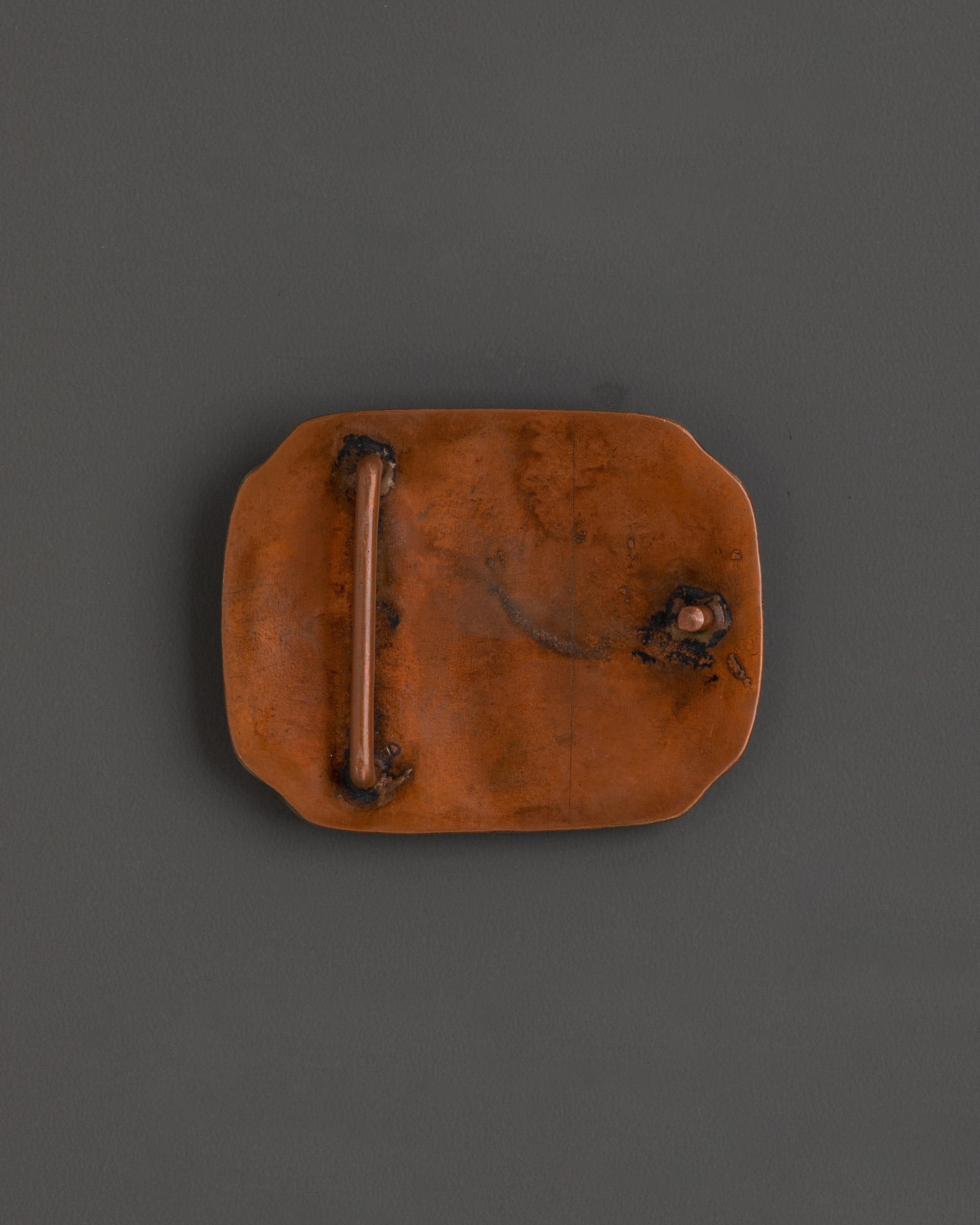 Himalayan Sacred Belt Buckle | Handcrafted Brass Ritual Ornament