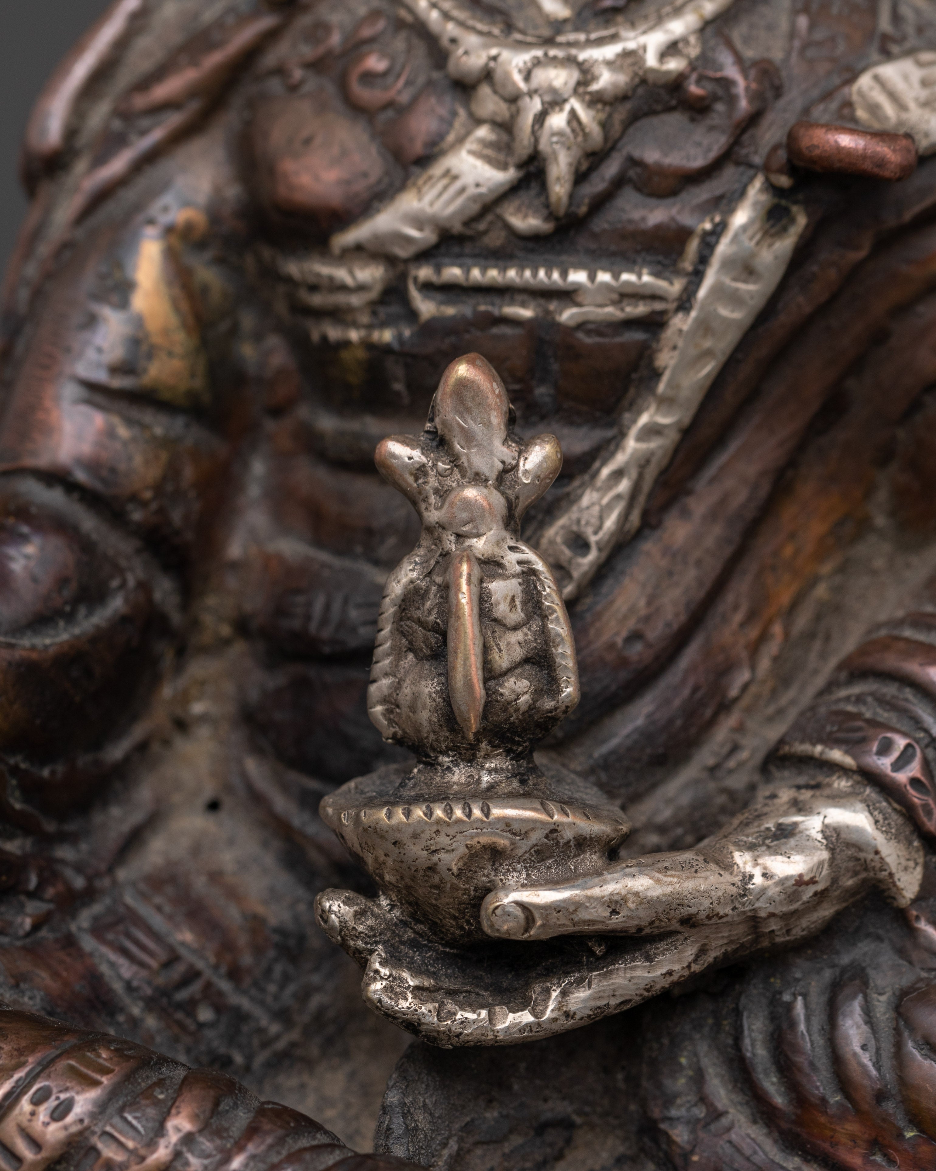 Tibetan Master Guru Rinpoche Figurine for Spiritual Altar Decor