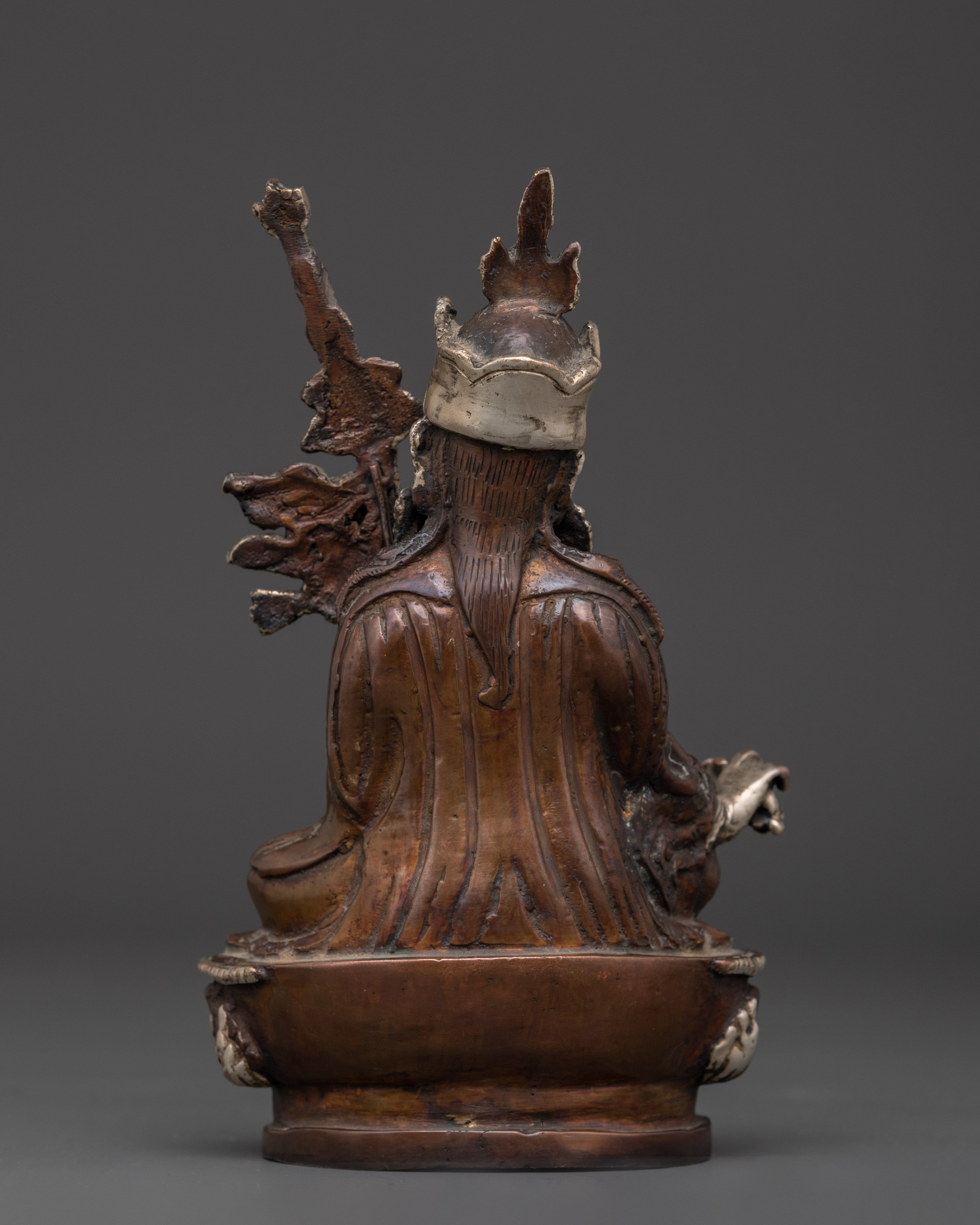 Tibetan Master Guru Rinpoche Figurine for Spiritual Altar Decor