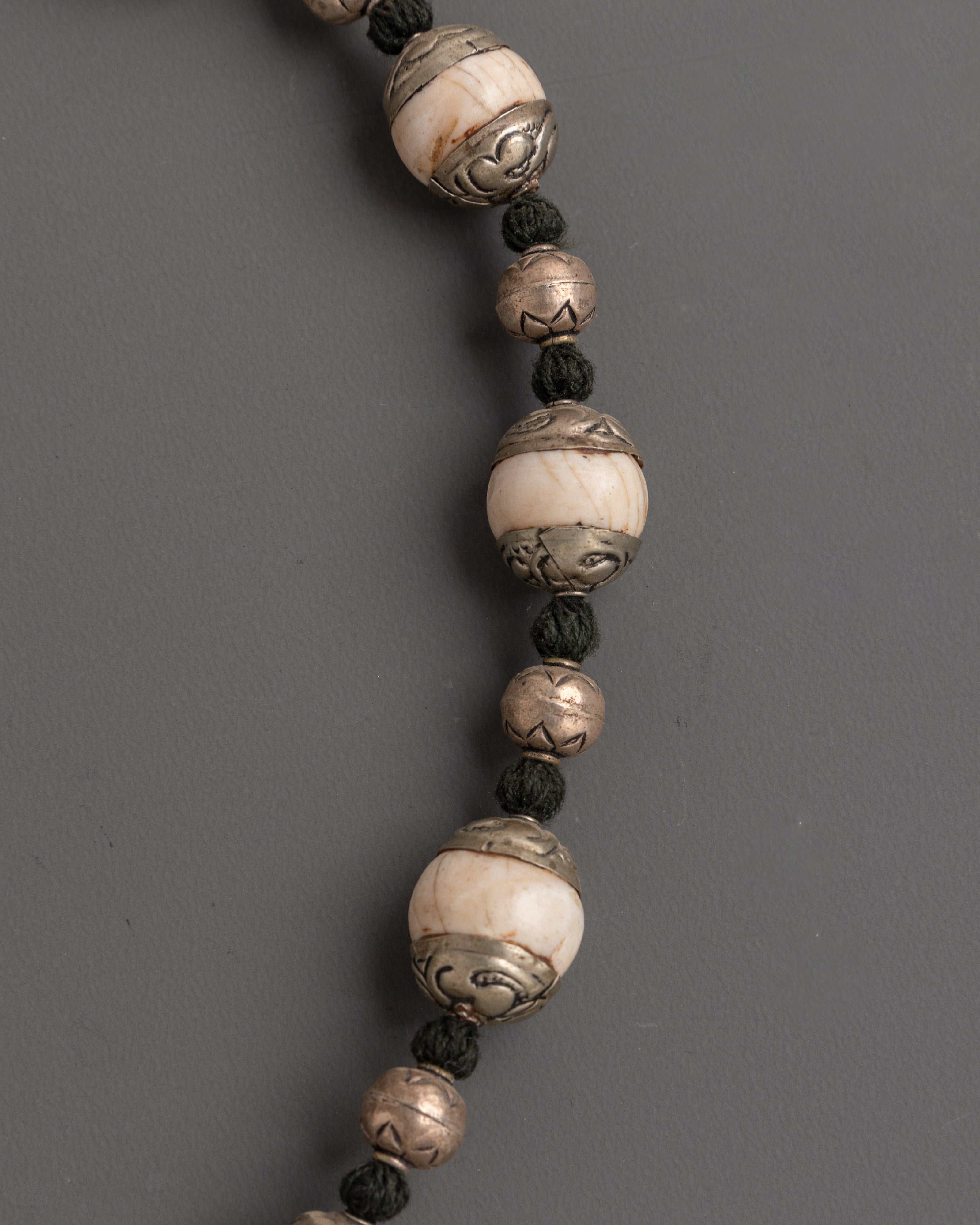 Tibetan Conch Shell Necklace with Coral Inlay Pendant