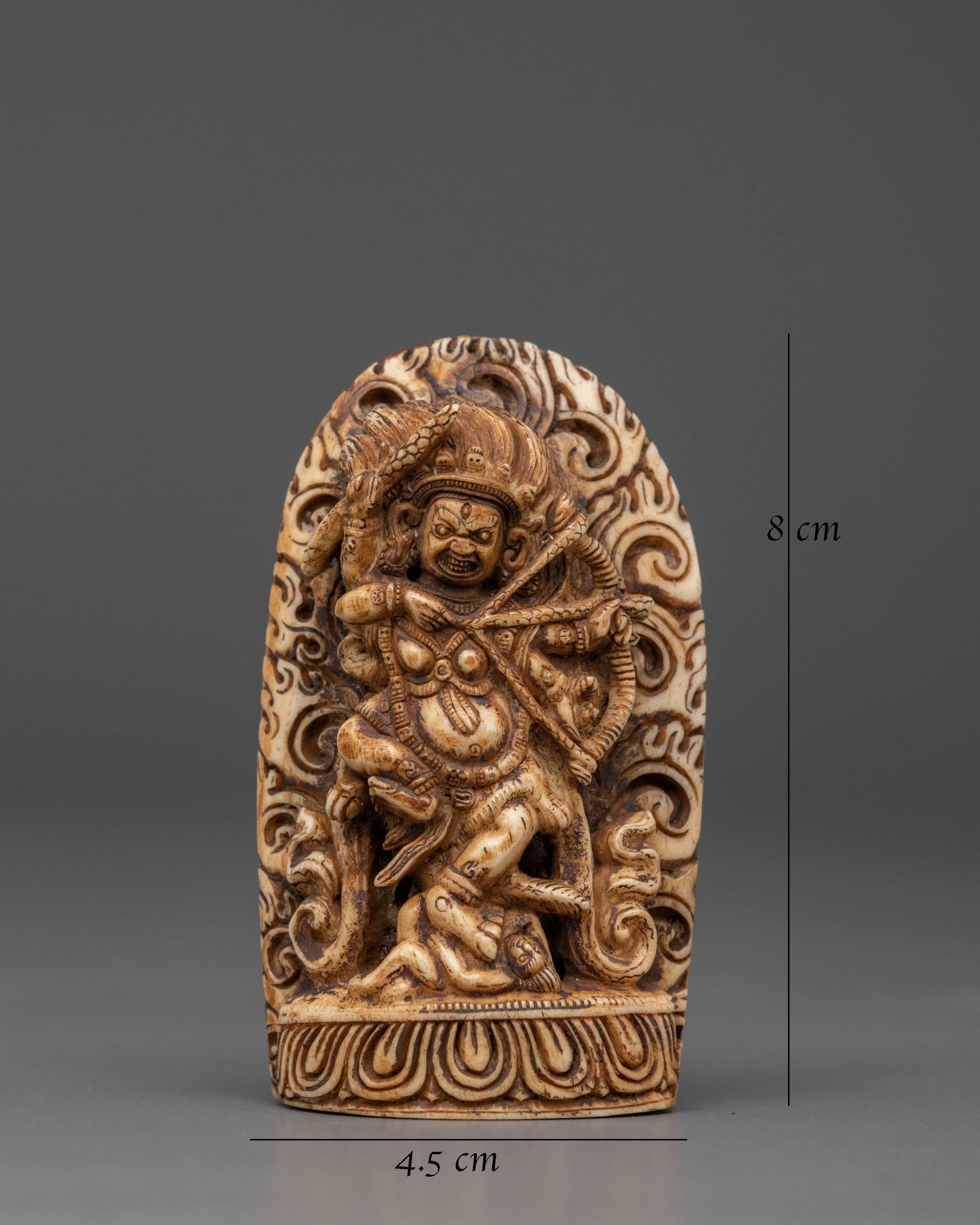 Fierce Kurukulla Bone Statue | Tantric Wrathful Deity Sculpture