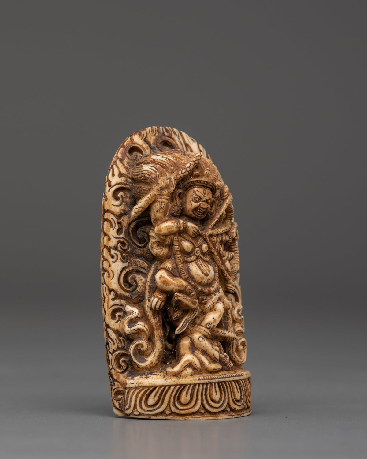Fierce Kurukulla Bone Statue | Tantric Wrathful Deity Sculpture