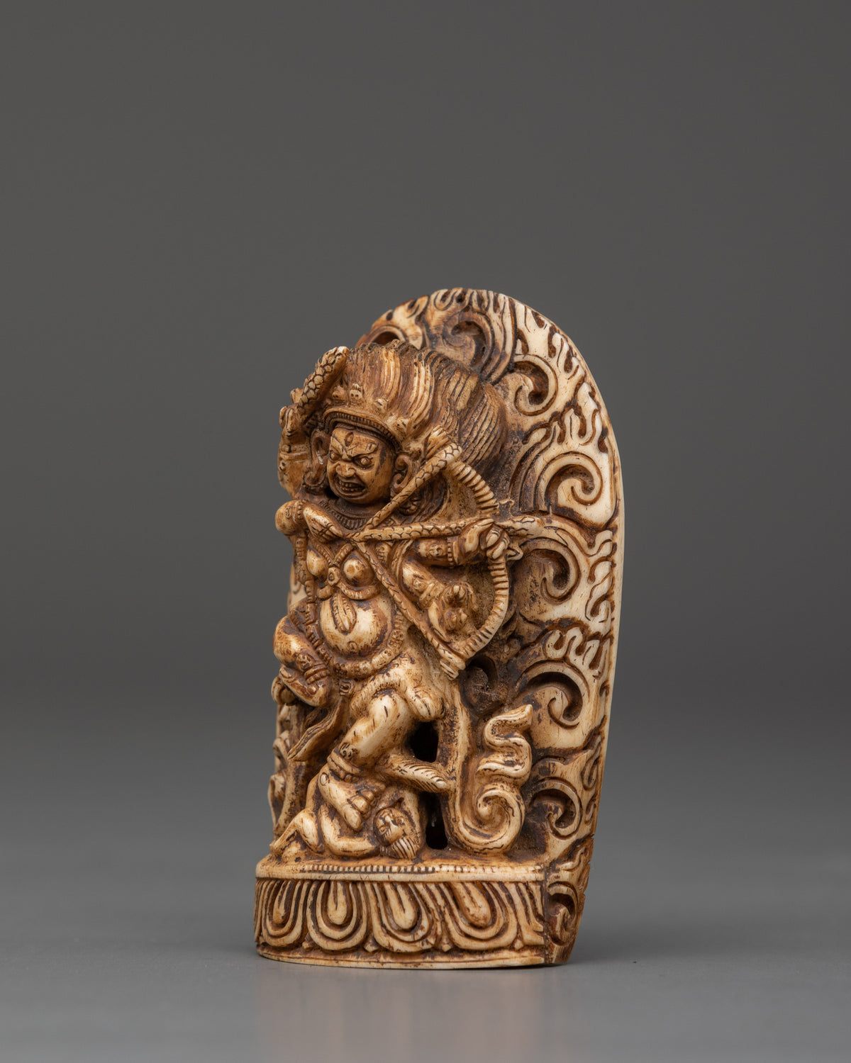 Fierce Kurukulla Bone Statue | Tantric Wrathful Deity Sculpture