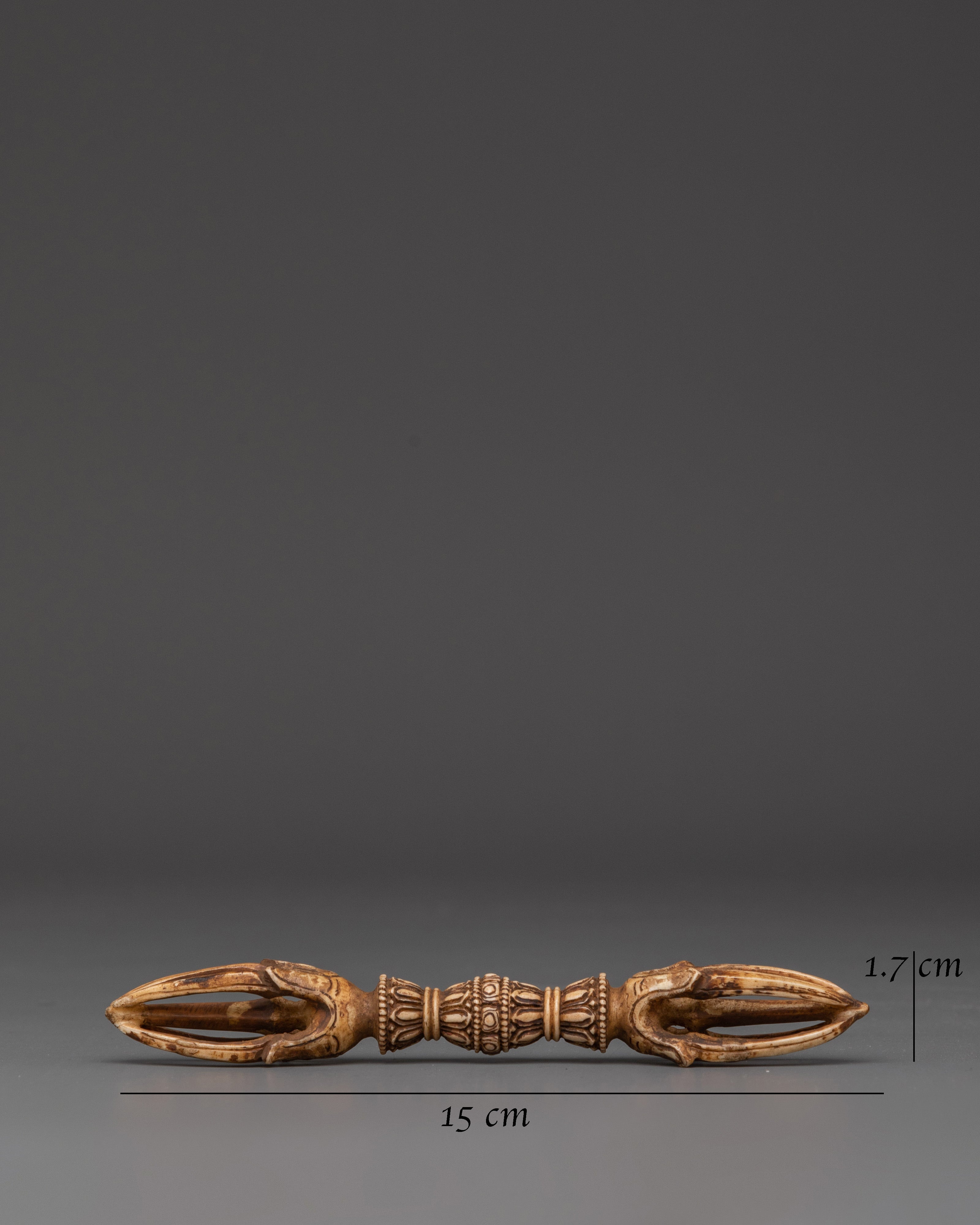Tibetan Buffalo Bone Vajra | Hand-Carved Dorje Ritual Tool