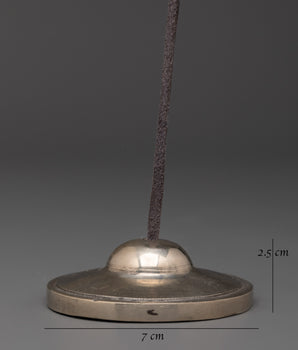 Handmade Tibetan Tingsha Cymbals | White Metal Meditation Chimes for Rituals