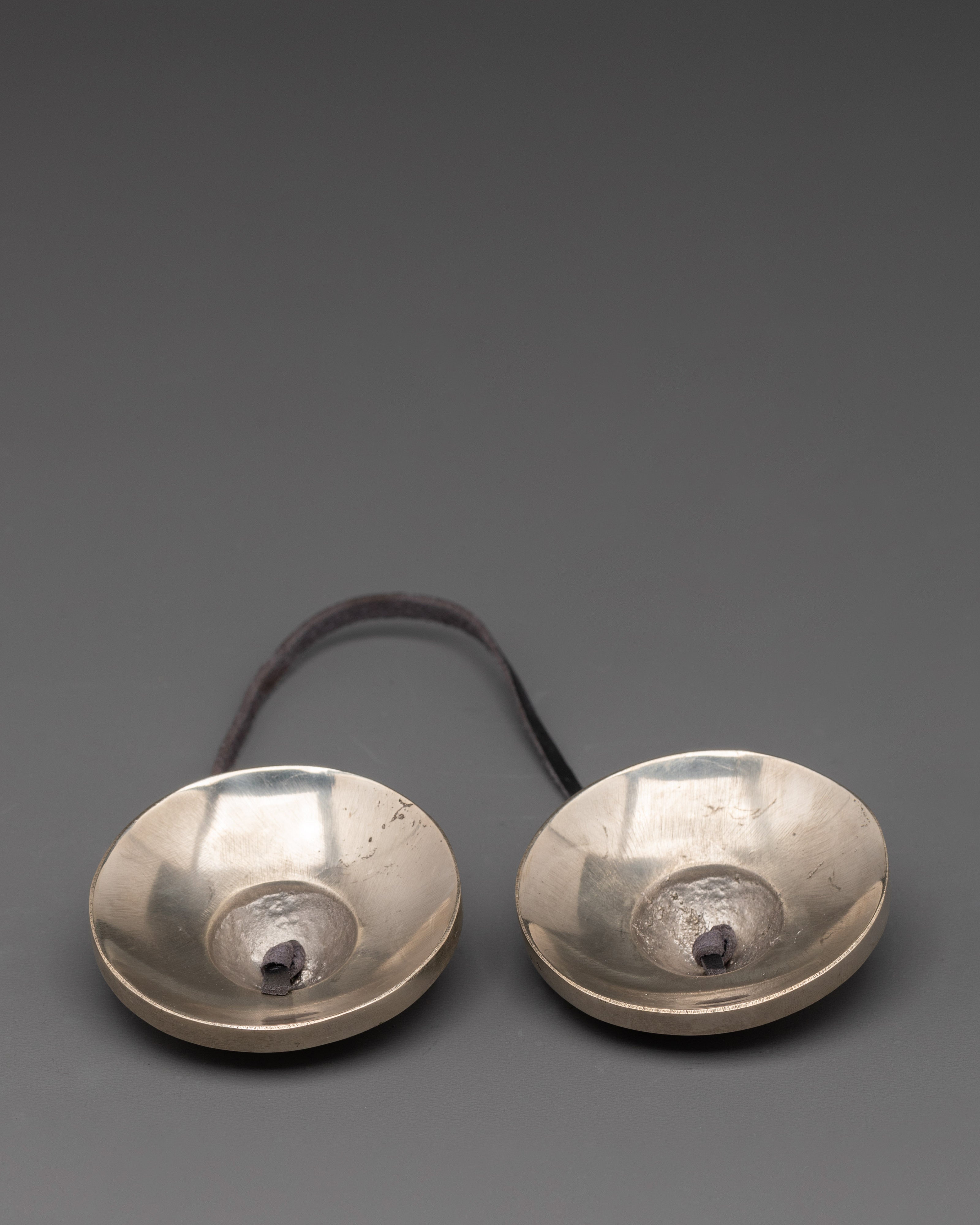 Handmade Tibetan Tingsha Cymbals | White Metal Meditation Chimes for Rituals