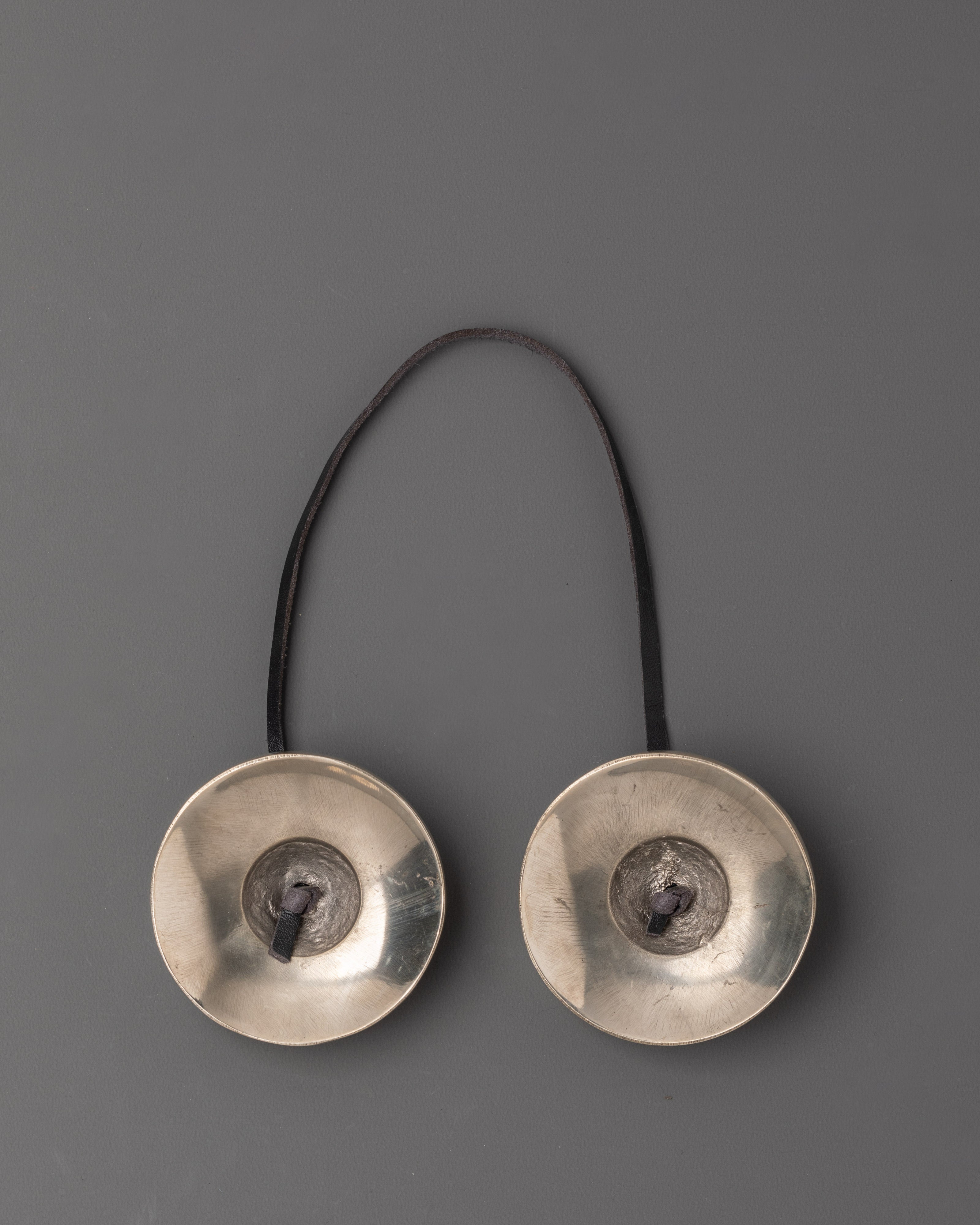 Handmade Tibetan Tingsha Cymbals | White Metal Meditation Chimes for Rituals