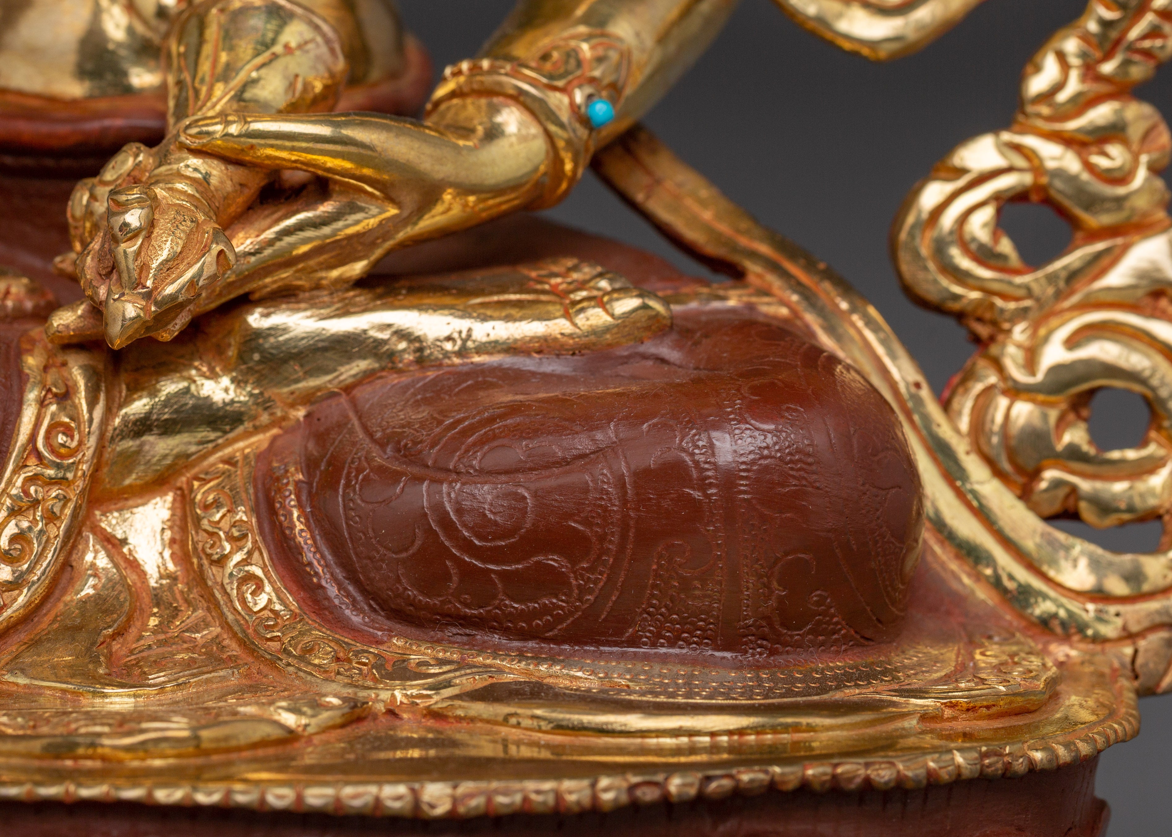 Vajrasattva Traditionally Hand-Carved Bodhisattva Statue | Buddhist Spiritual Sculpture