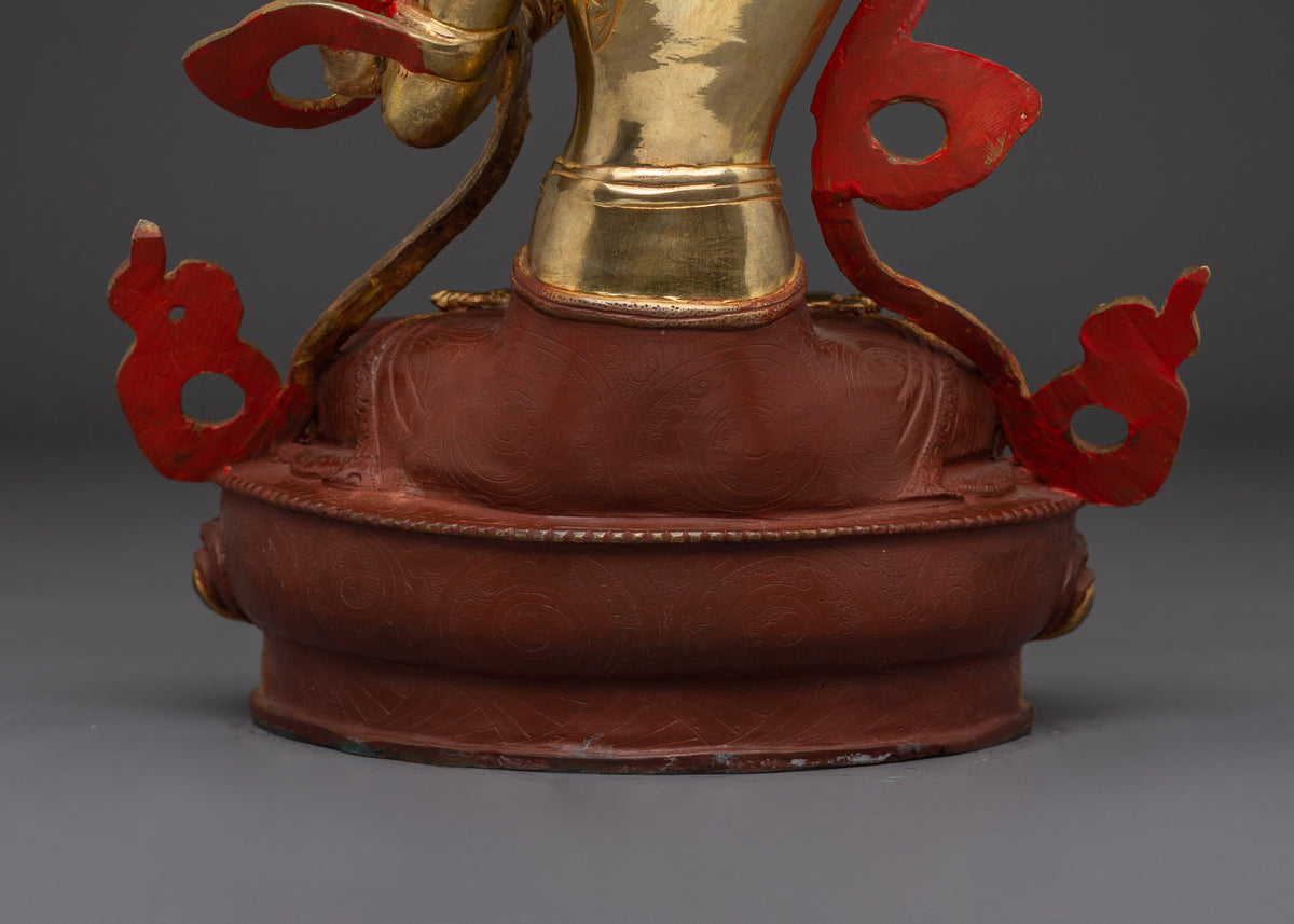 Manjushri Tibetan Wisdom Deity Statue | Traditionally Handcrafted Bodhisattva Statue