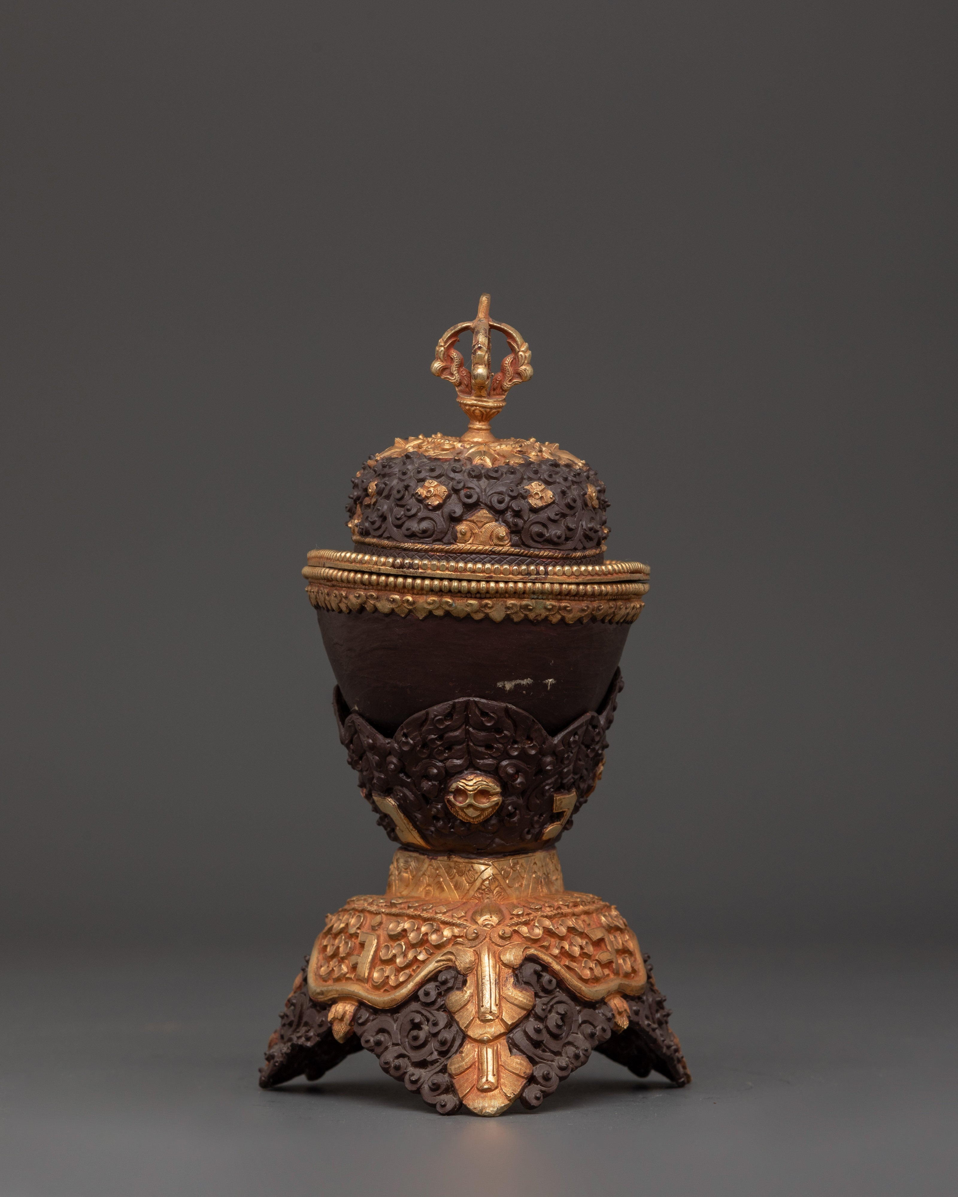 Copper Kapala Offering Set | For Tantric Ceremonies & Tibetan Buddhist Offerings