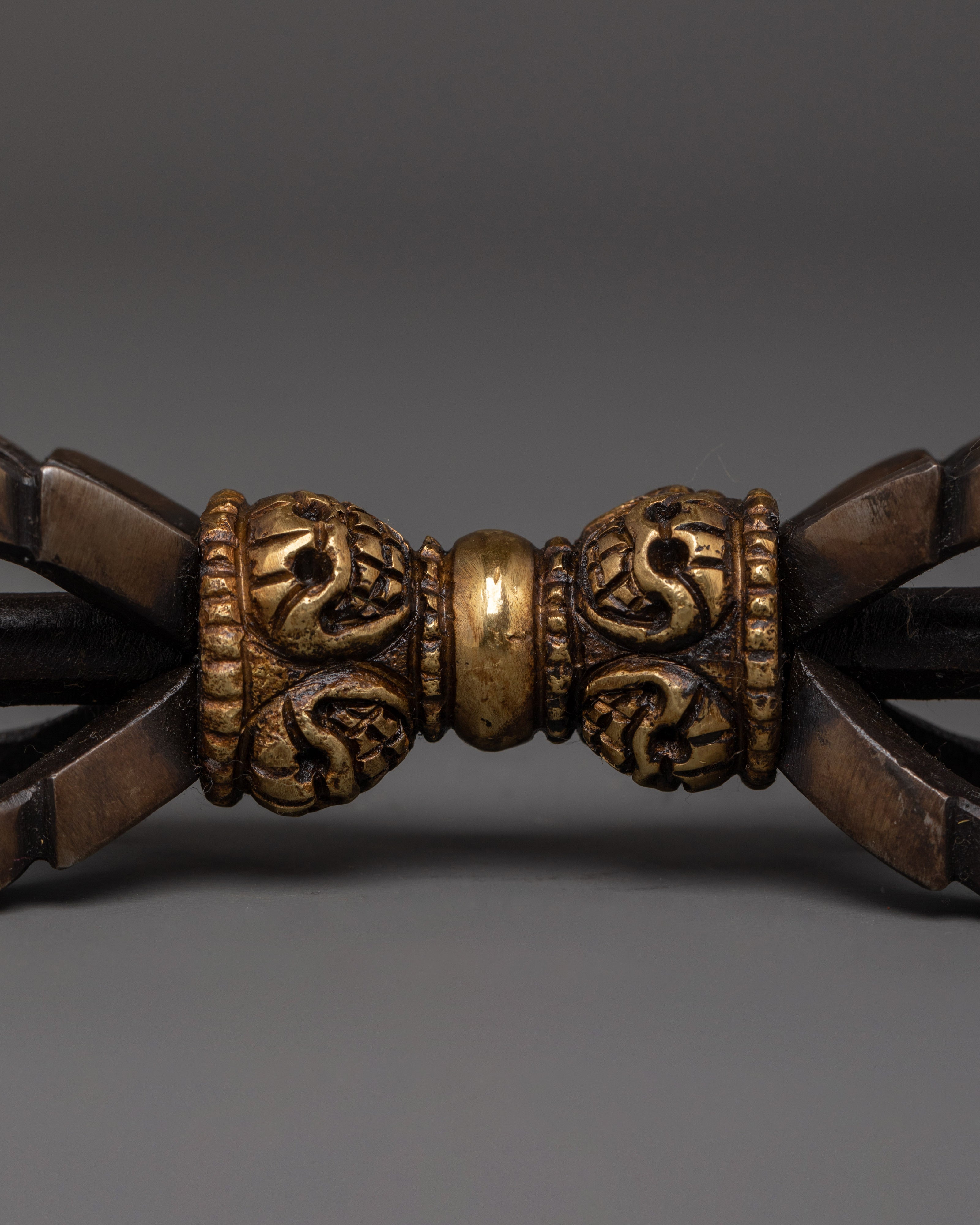 Enlightenment Thunder Vajra | Sacred Brass Iron Dorje for Spiritual Power