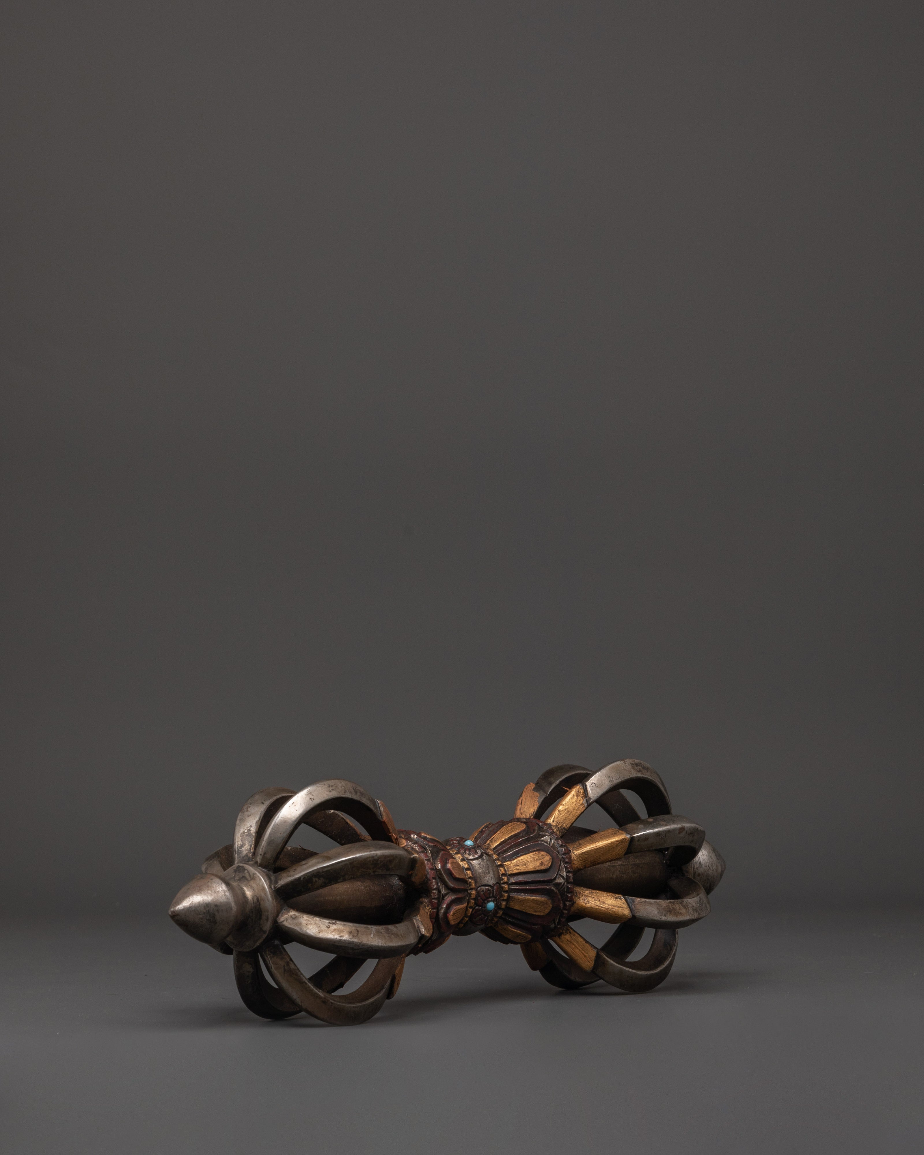 Powerful Iron Vajra | Buddhist ritual object with Sacred Symbols