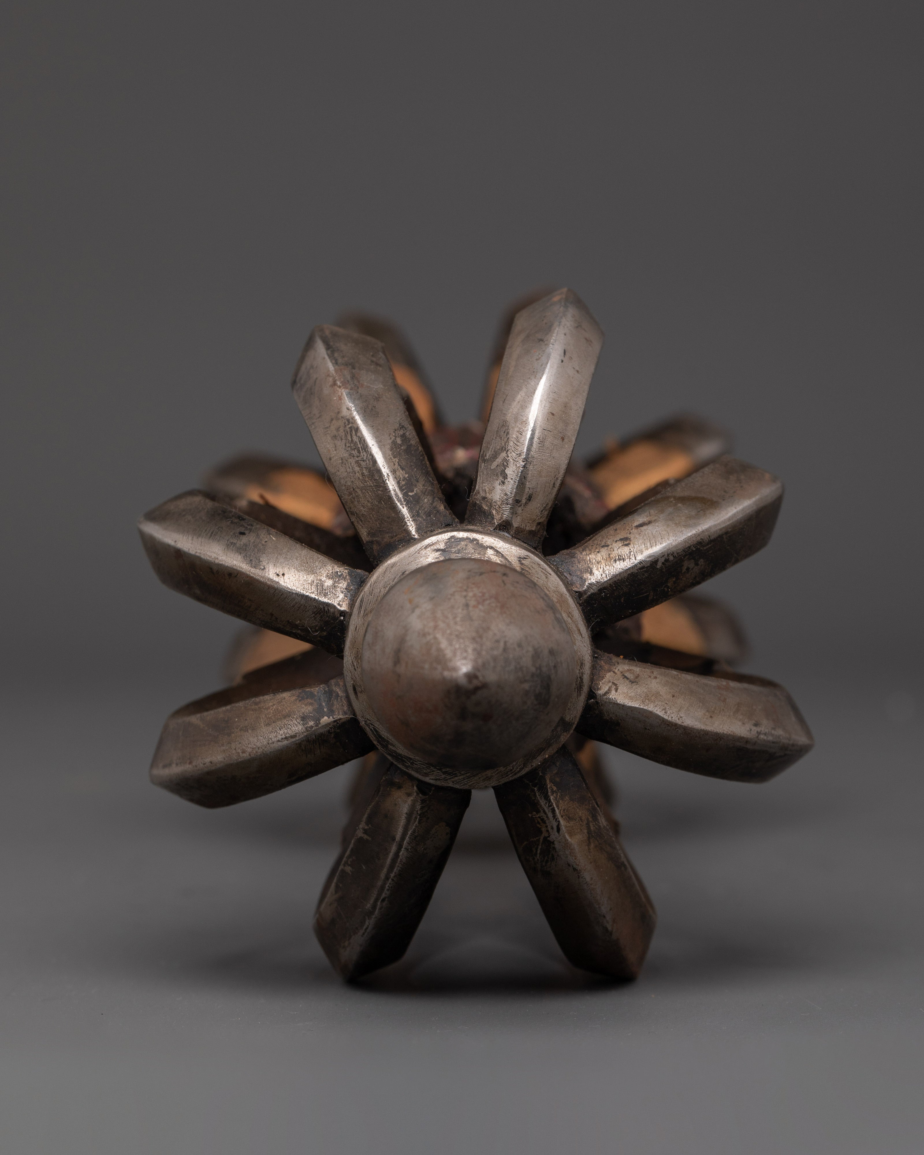 Powerful Iron Vajra | Buddhist ritual object with Sacred Symbols