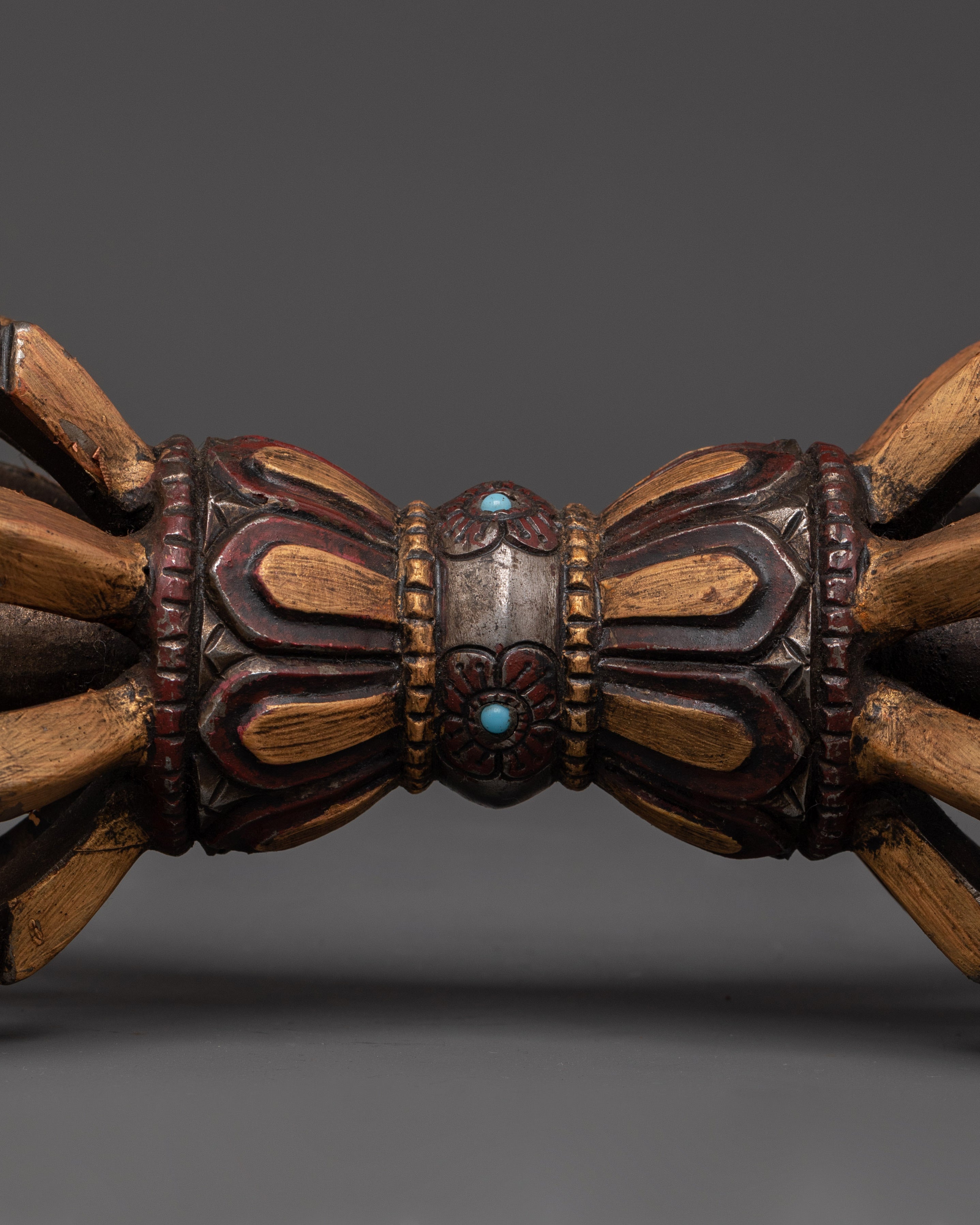 Powerful Iron Vajra | Buddhist ritual object with Sacred Symbols