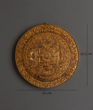 Copper Made Sacred Wall Hanging | Traditional Handcarved Spiritual Home Decor