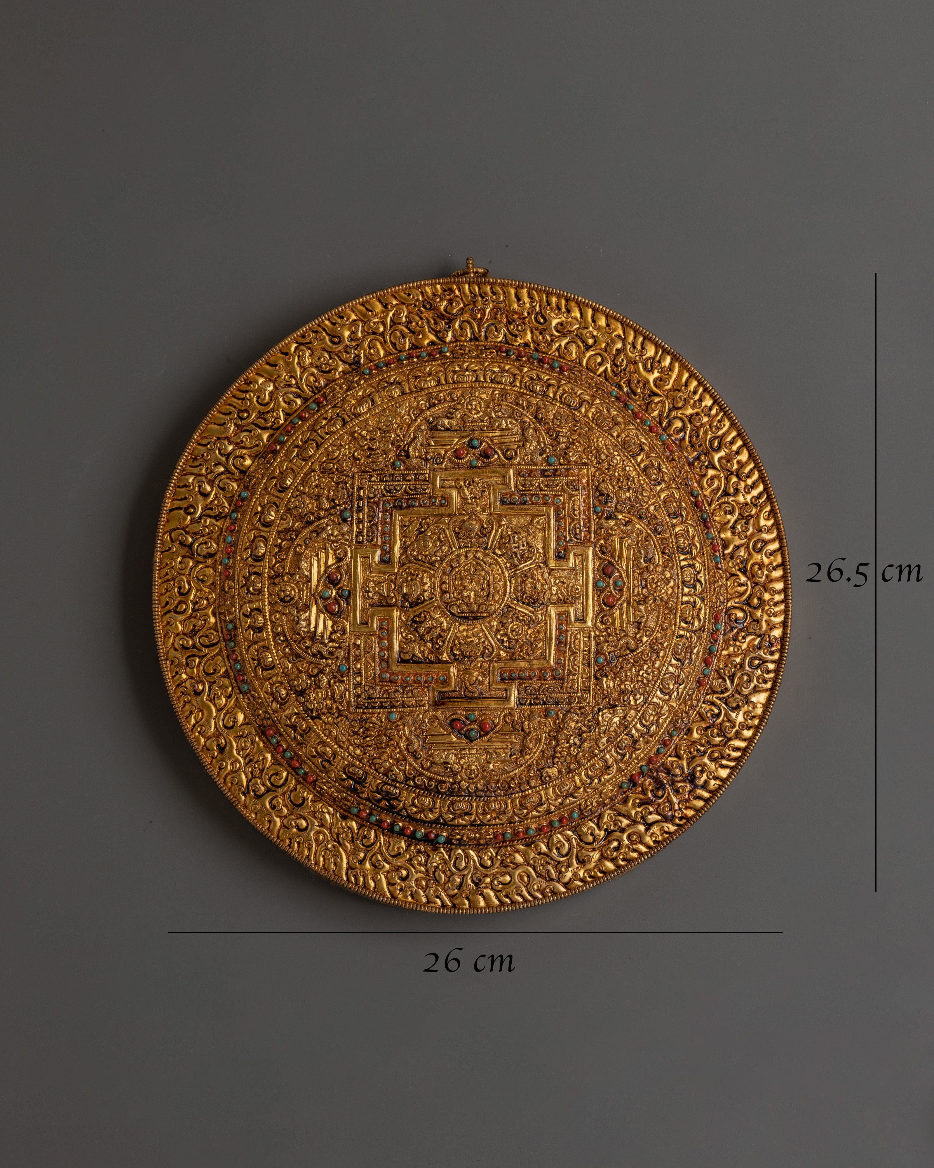 Copper Made Sacred Wall Hanging | Traditional Handcarved Spiritual Home Decor