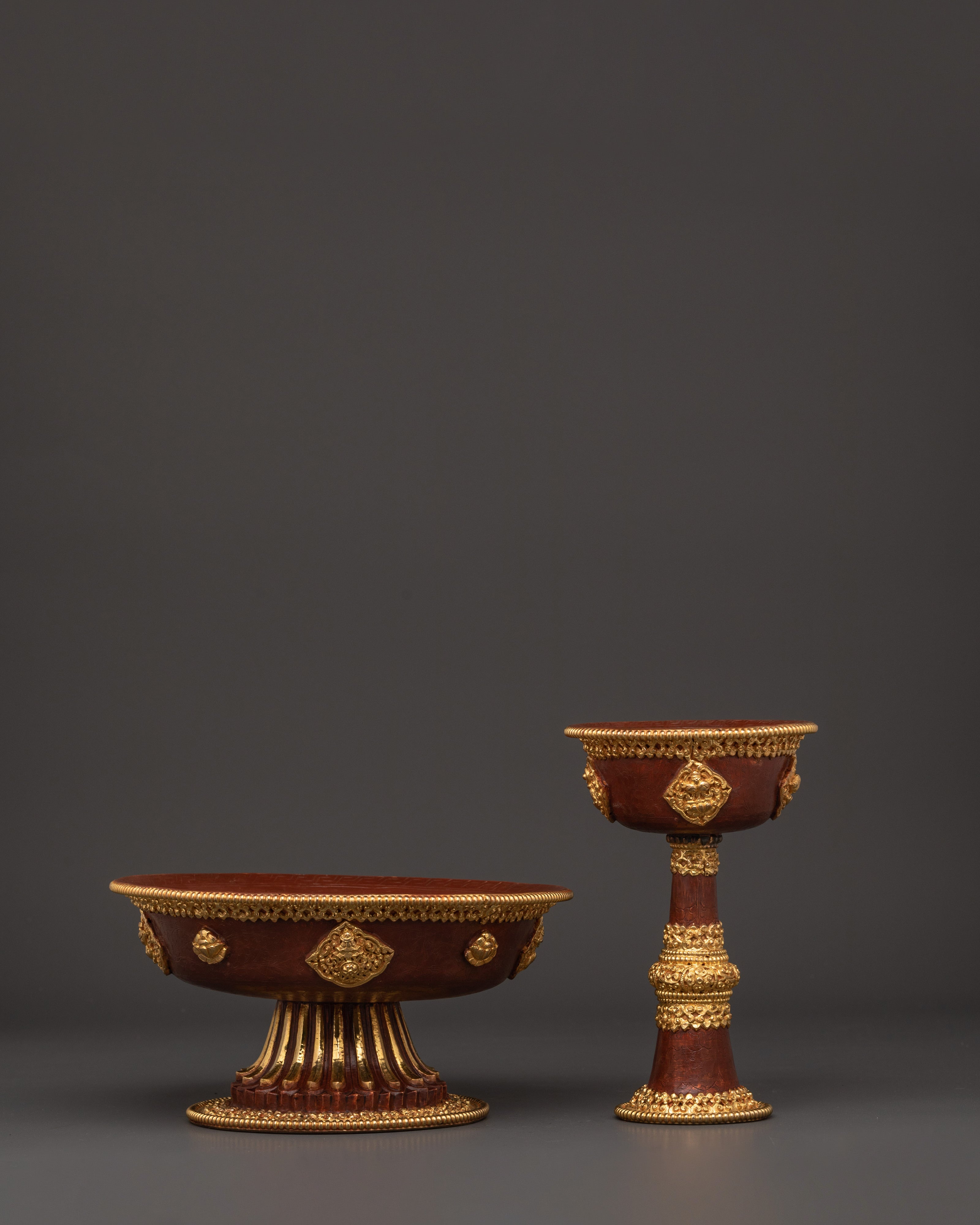 Himalayan Ceremonial Serkyem Set for Tibetan Buddhist Rituals