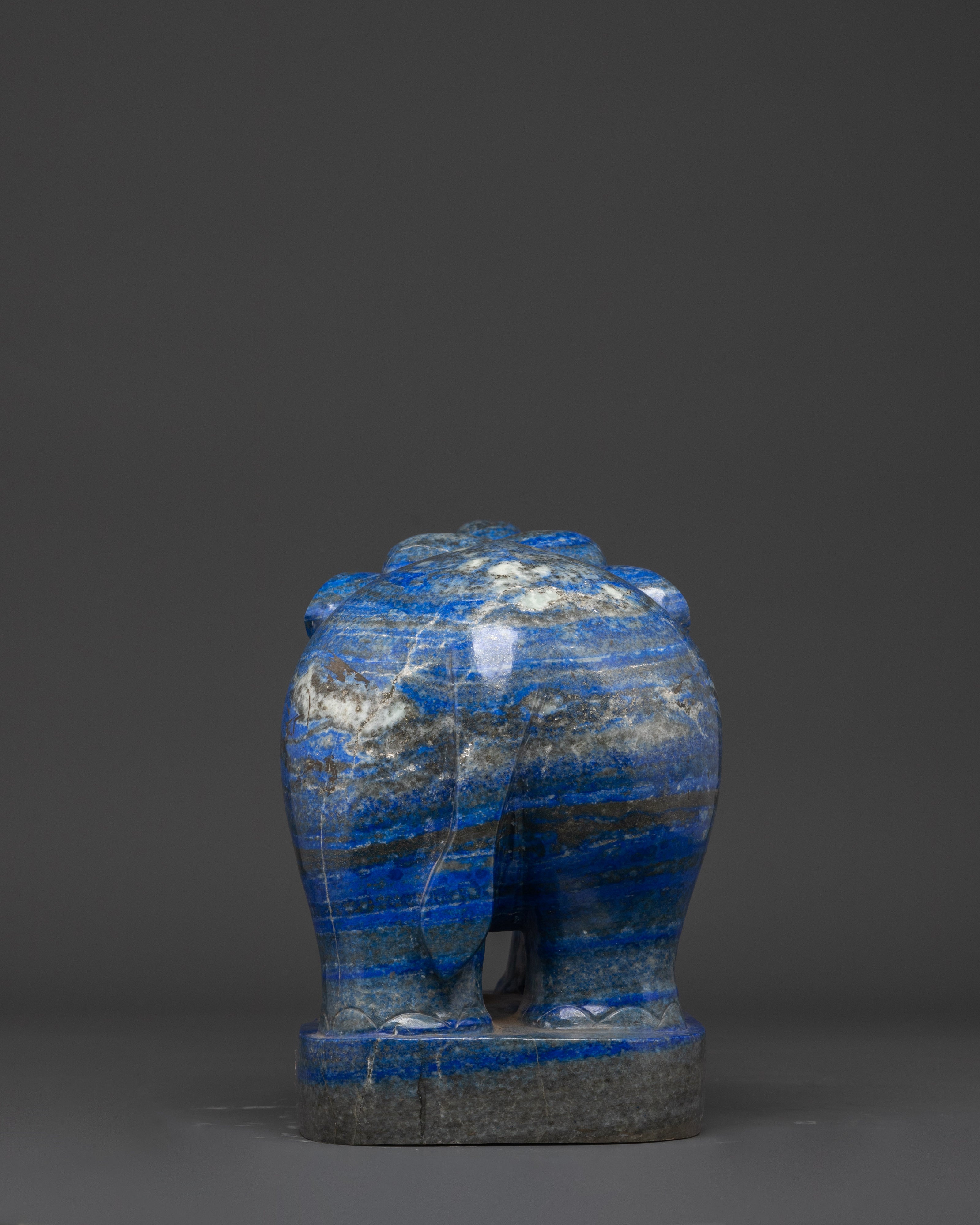 Lapis Lazuli Elephant Statue | Symbol of Wisdom and Strength