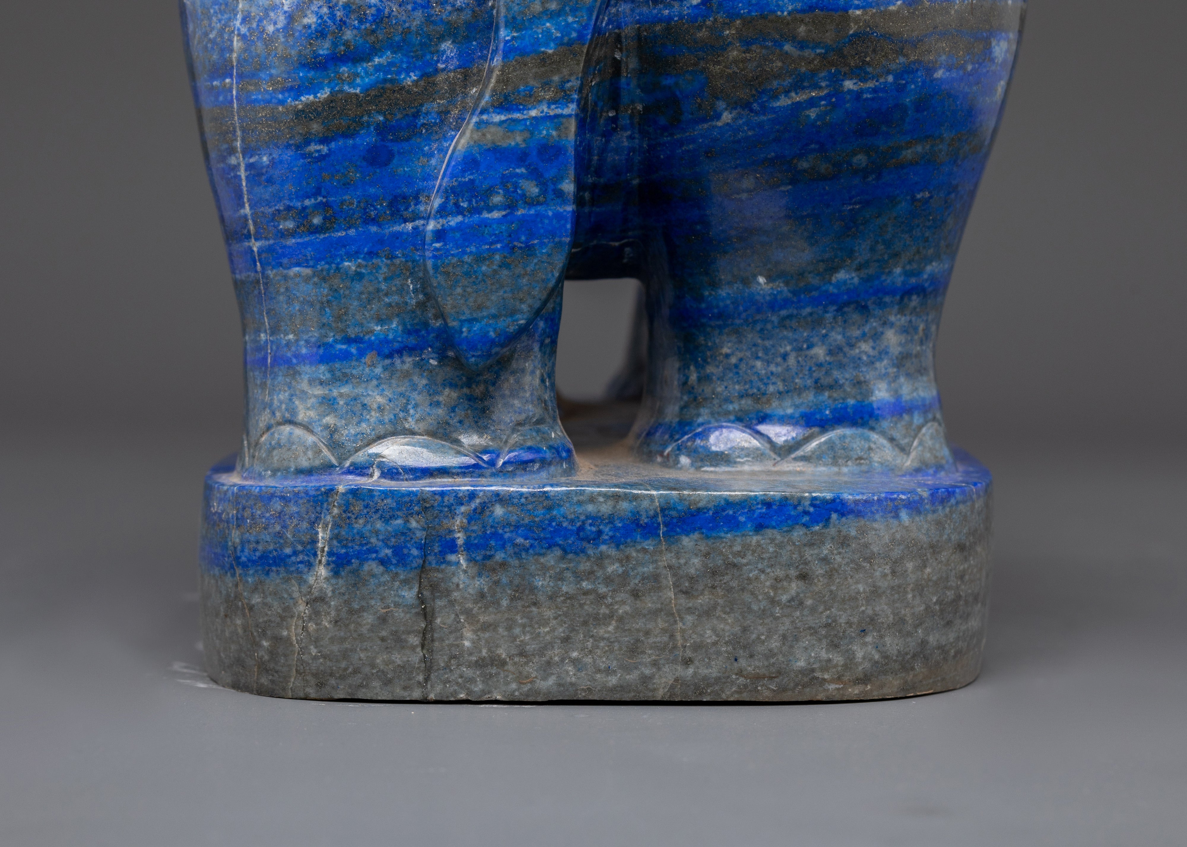 Lapis Lazuli Elephant Statue | Symbol of Wisdom and Strength