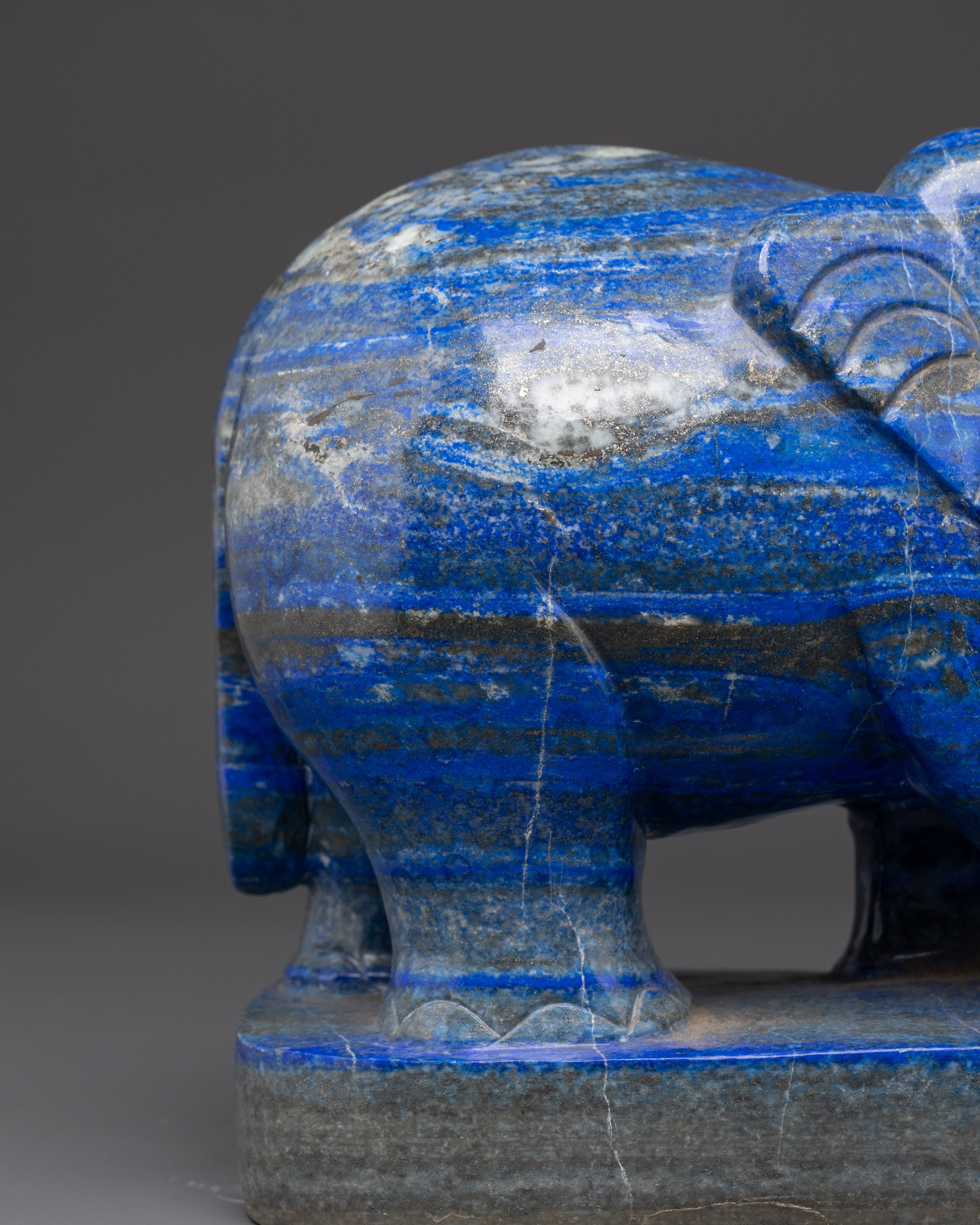 Lapis Lazuli Elephant Statue | Symbol of Wisdom and Strength