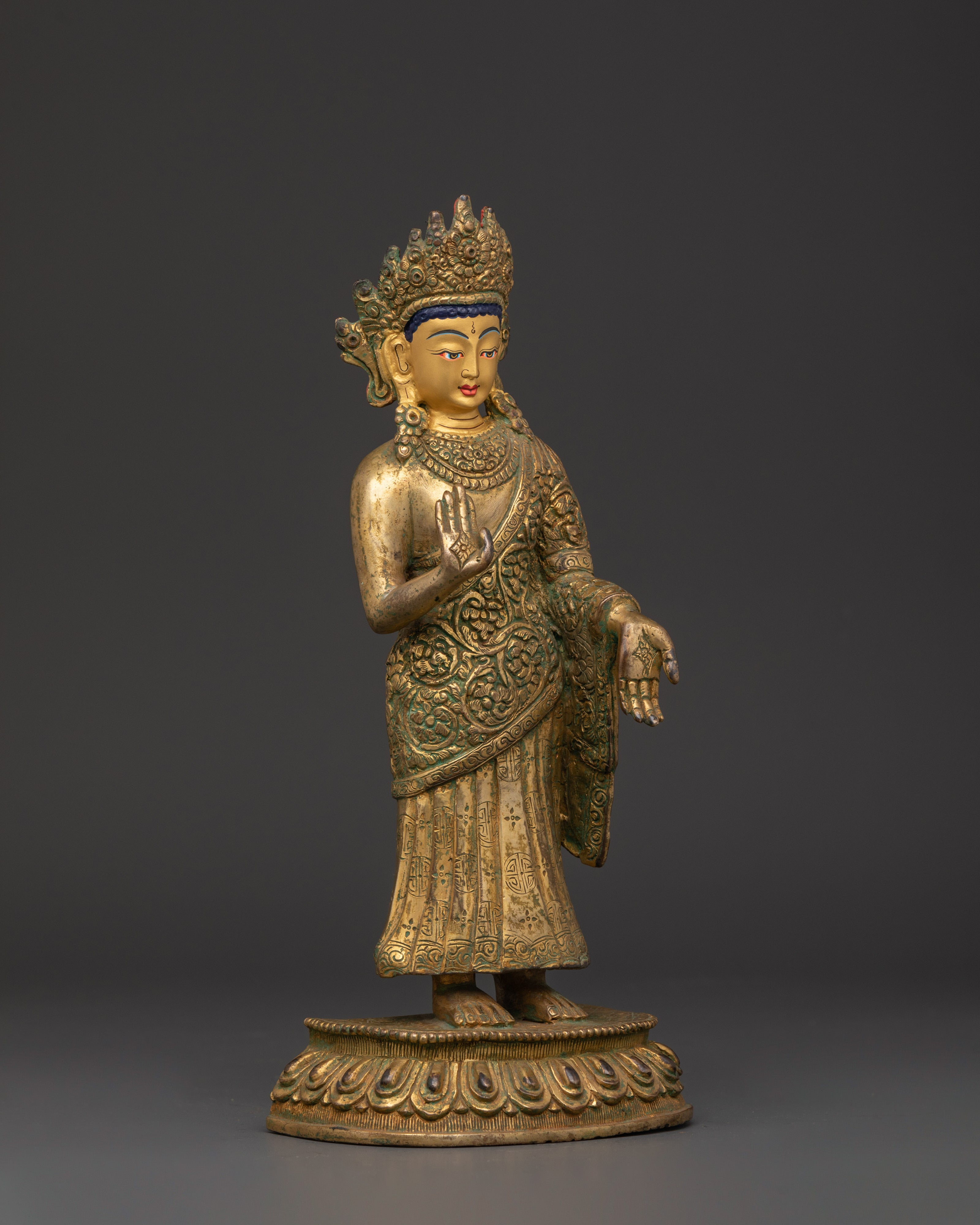 Handcrafted Dipankara Buddha Statue | For Meditation Spaces & Spiritual Interiors
