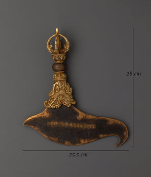 Traditional Iron Kartika Knife | For Buddhist Puja