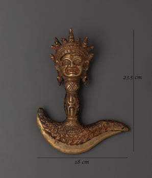 Traditional Tibetan Kartika Knife | Handcrafted Brass Ritual Dagger