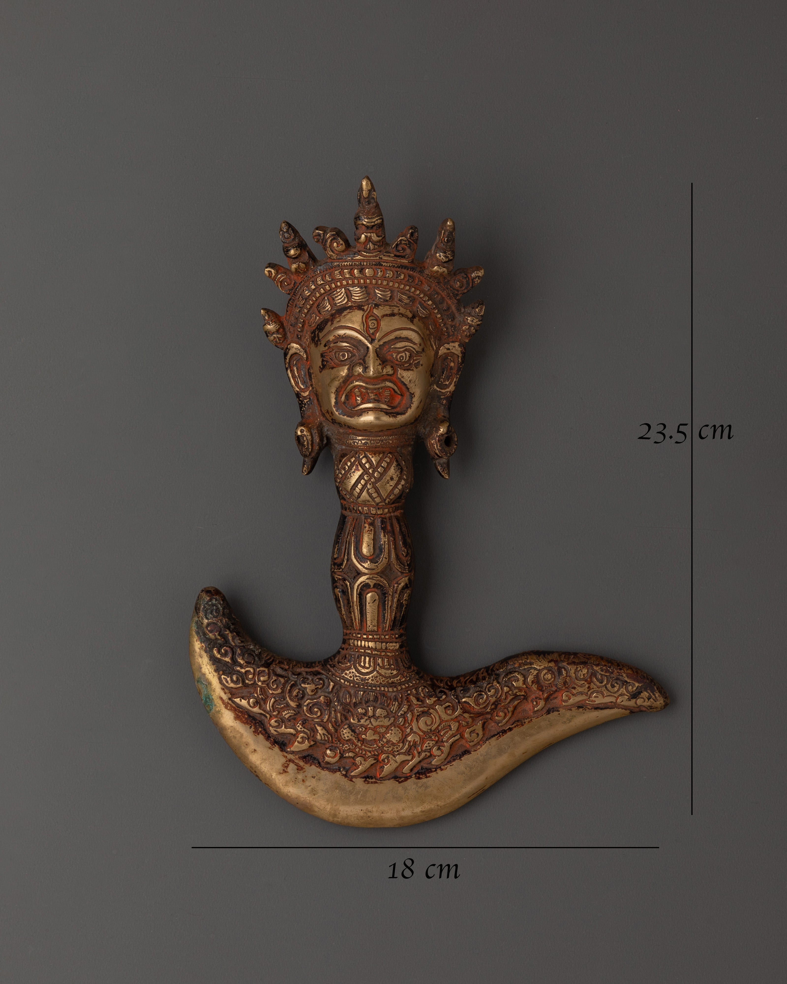 Traditional Tibetan Kartika Knife | Handcrafted Brass Ritual Dagger