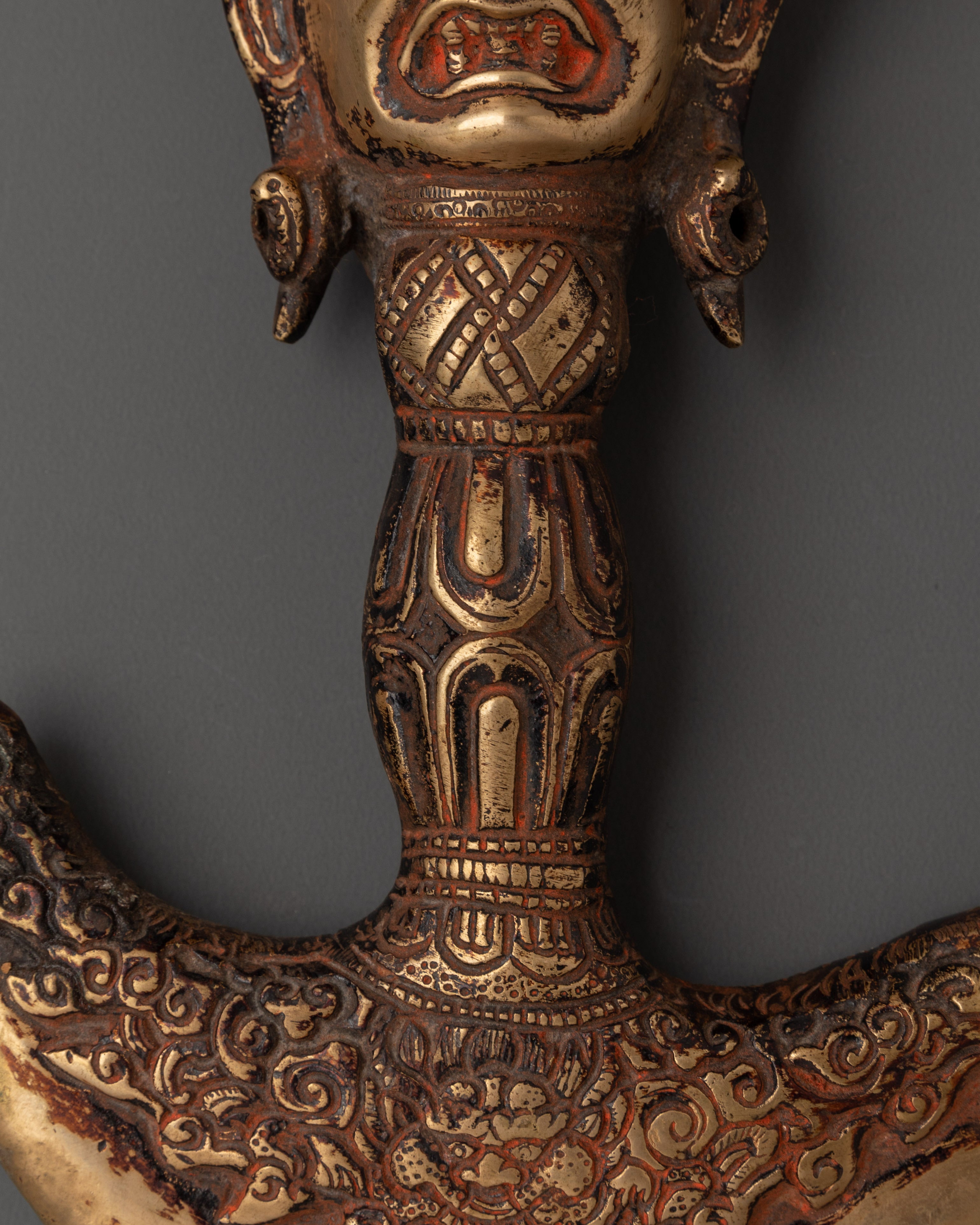 Traditional Tibetan Kartika Knife | Handcrafted Brass Ritual Dagger