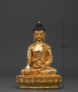 Buddha Shakyamuni Handmade Sculpture | Serenely Seated Buddha Statue