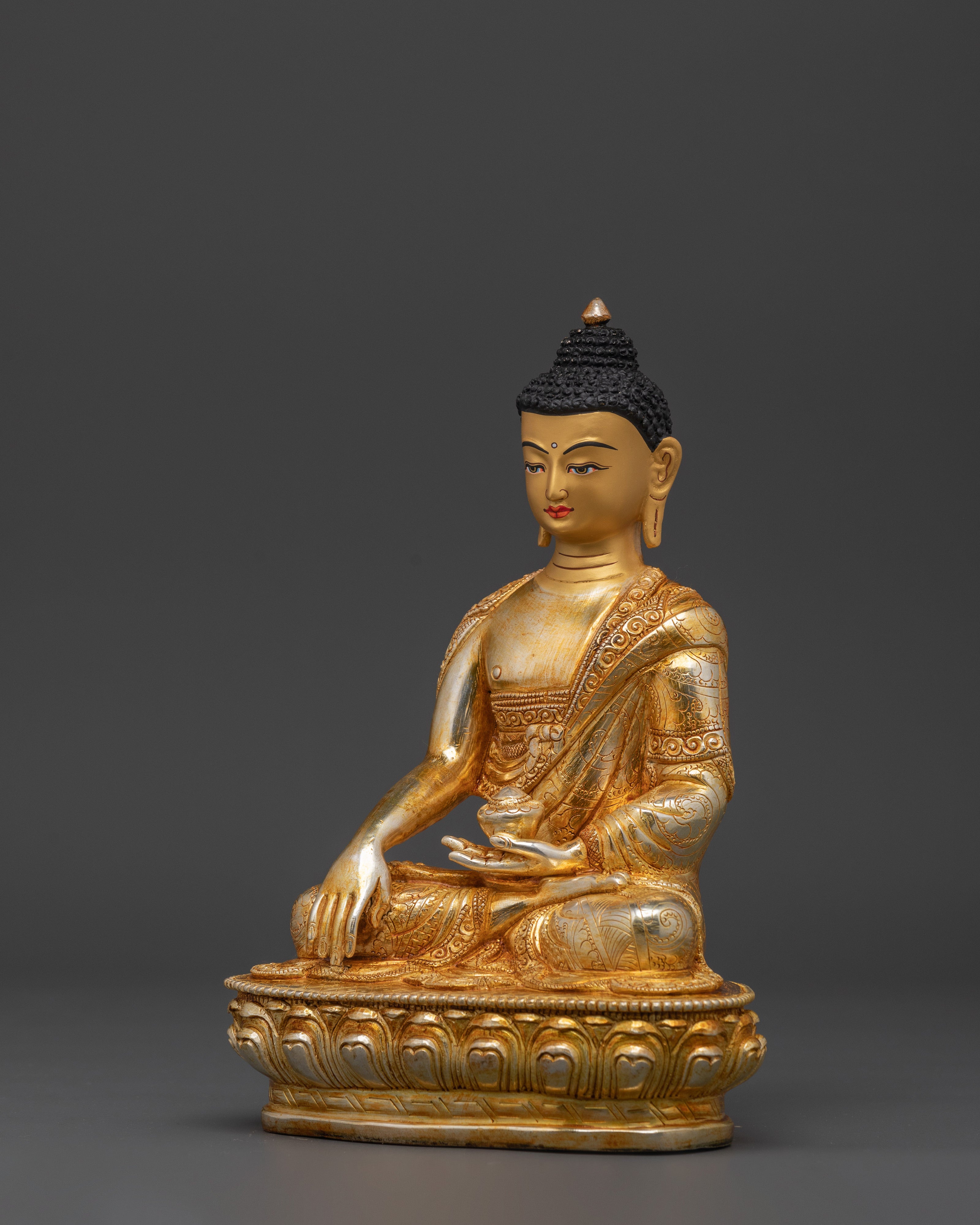 Buddha Shakyamuni Handmade Sculpture | Serenely Seated Buddha Statue