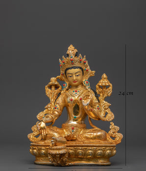 Green Tara Handcrafted Sculpture | Embodiment of compassion