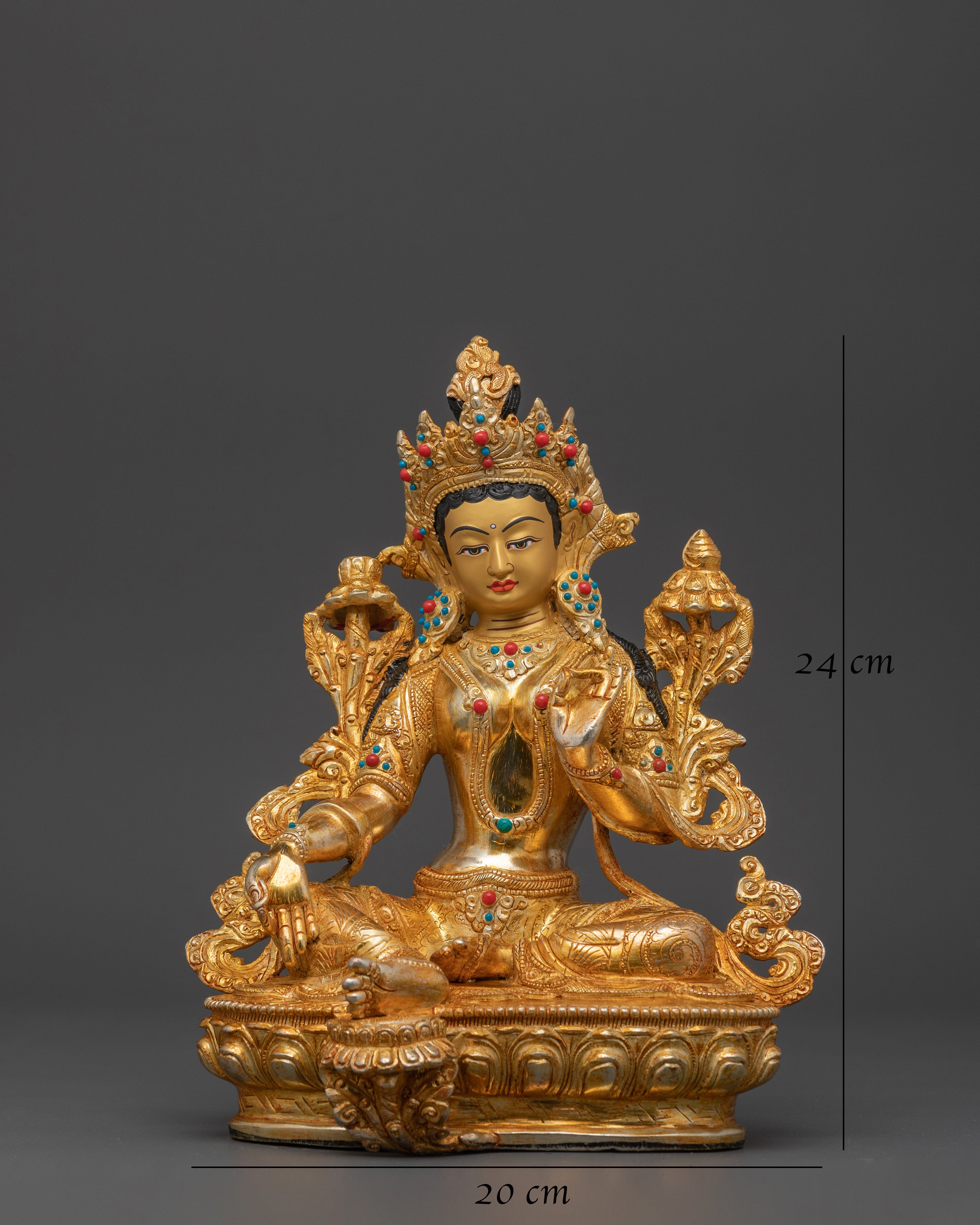 Green Tara Handcrafted Sculpture | Embodiment of compassion