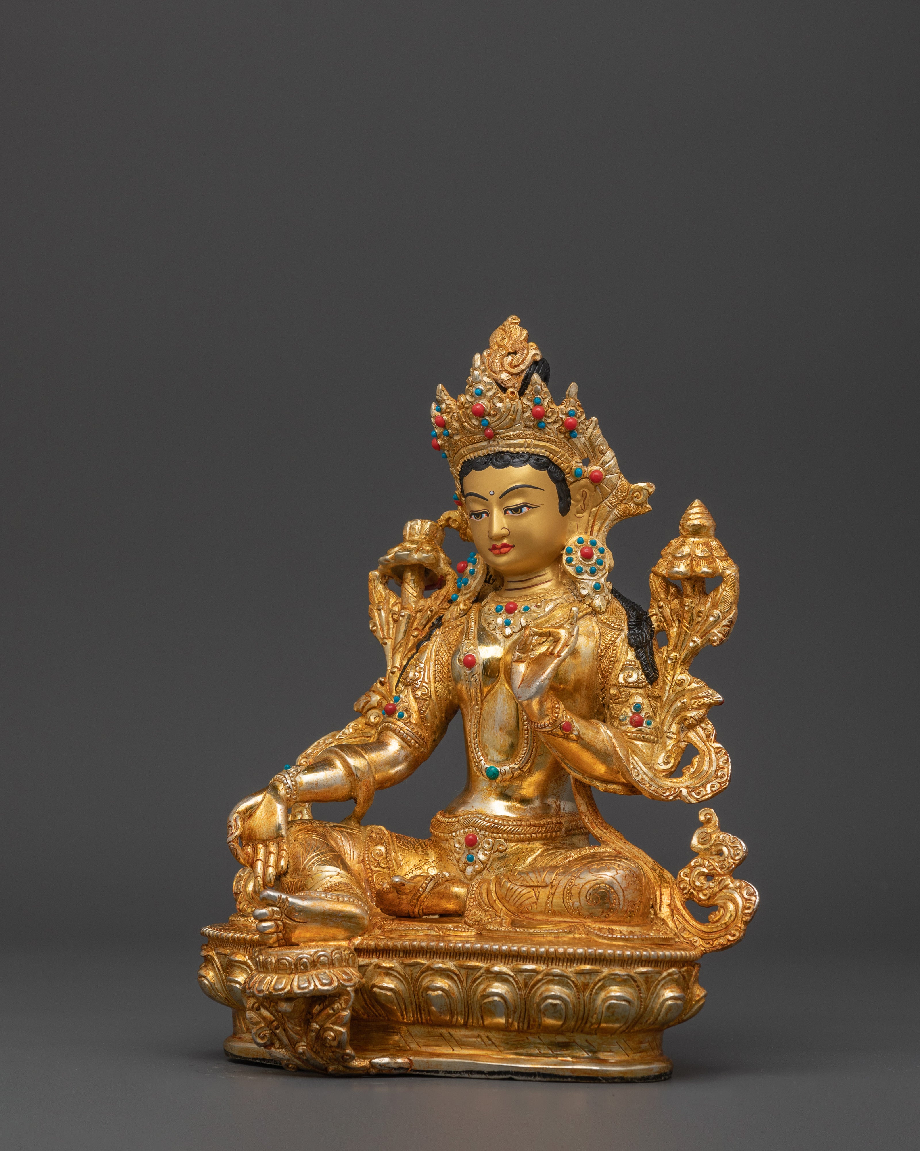 Green Tara Handcrafted Sculpture | Embodiment of compassion