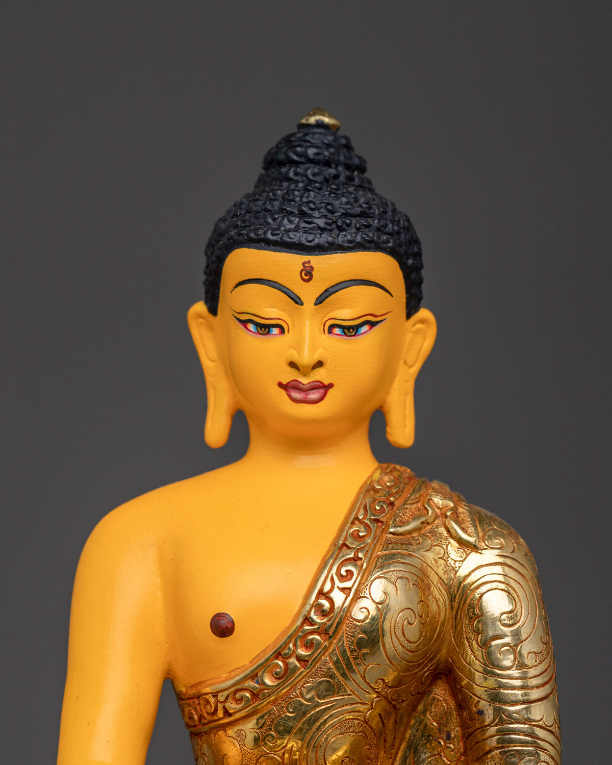 Handmade shakyamuni Buddha With Throne | Statue for Altar & Meditation