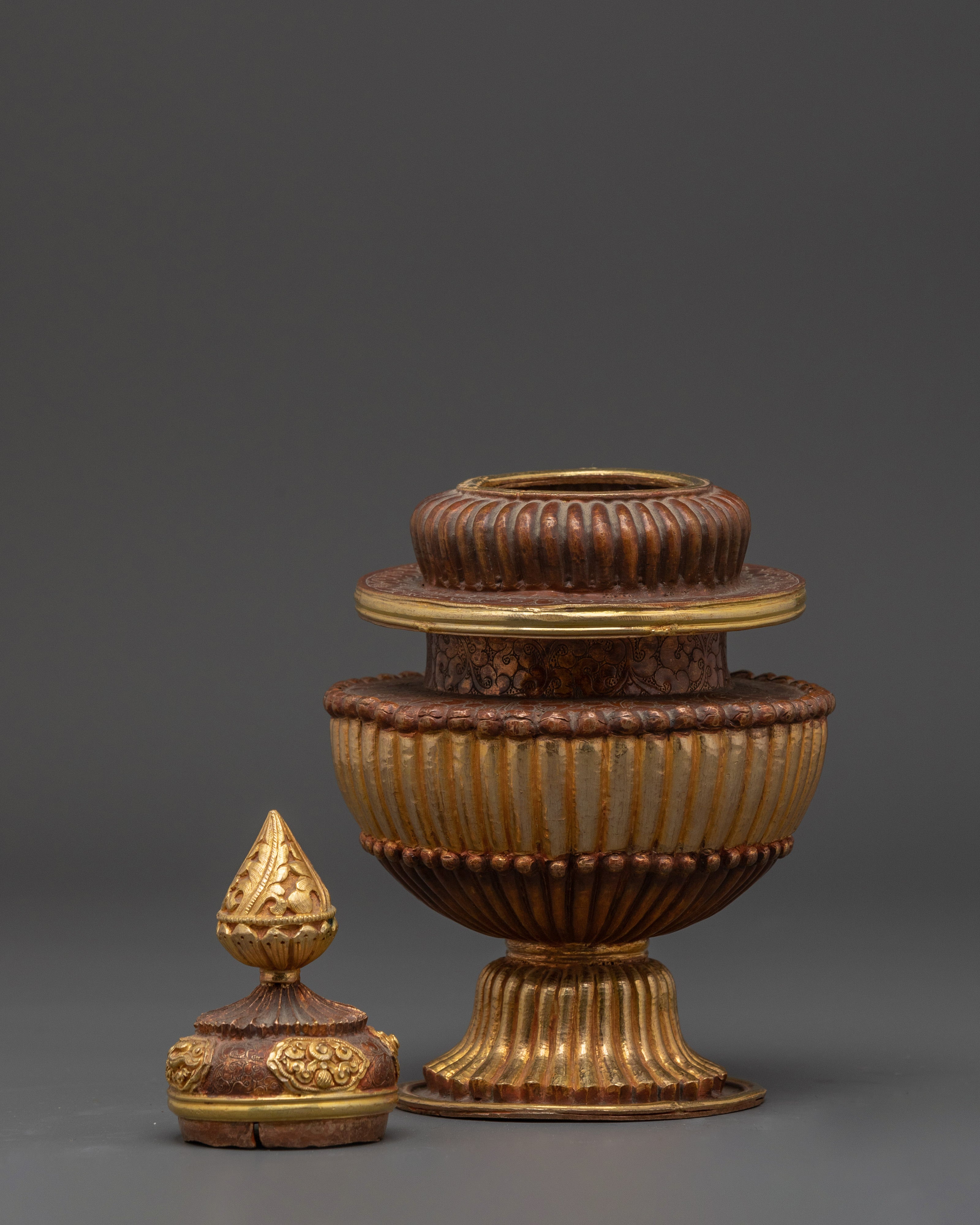 Buddhist Offering Rice Pot | Tibetan Buddhist Ritual Container