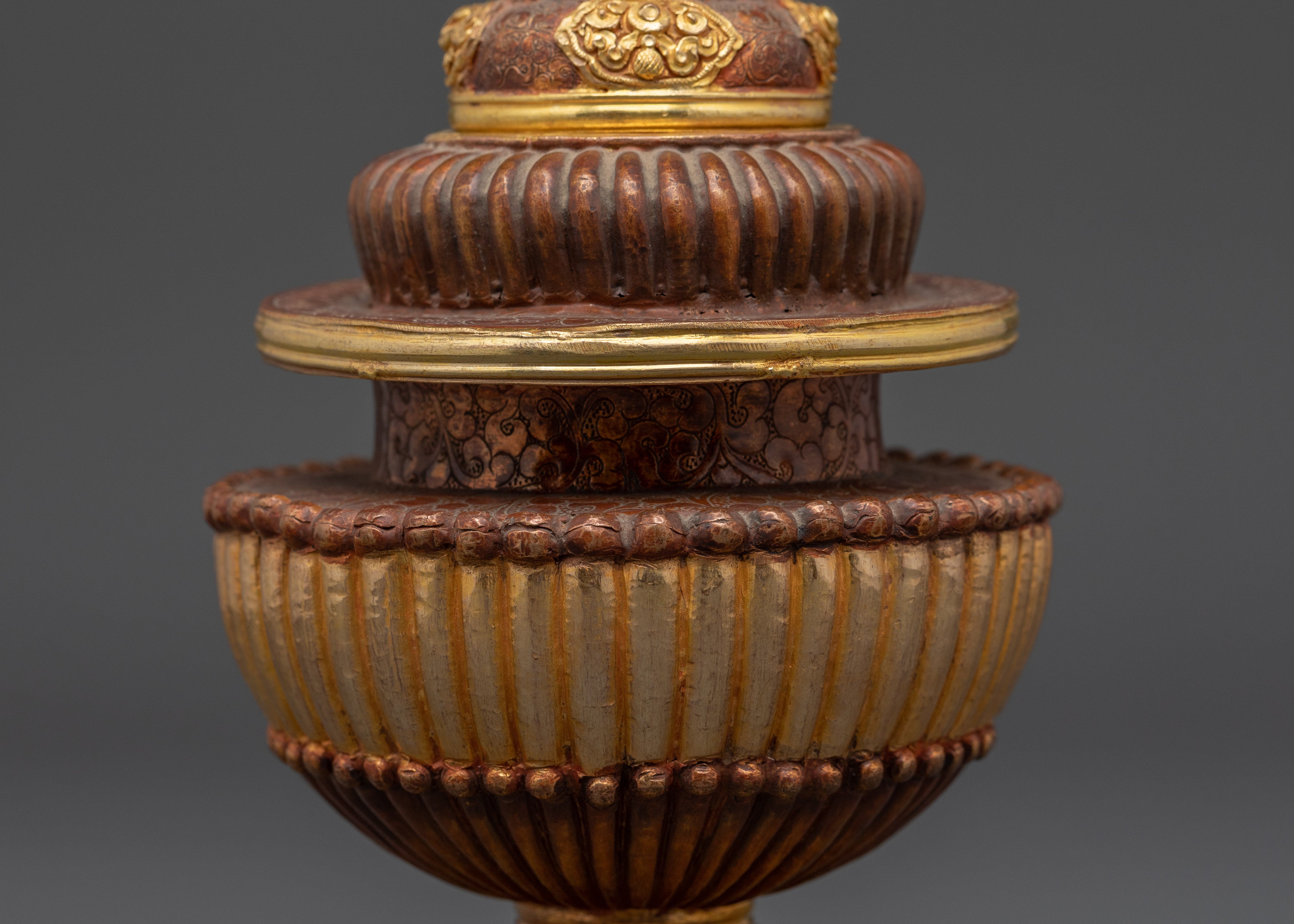 Buddhist Offering Rice Pot | Tibetan Buddhist Ritual Container
