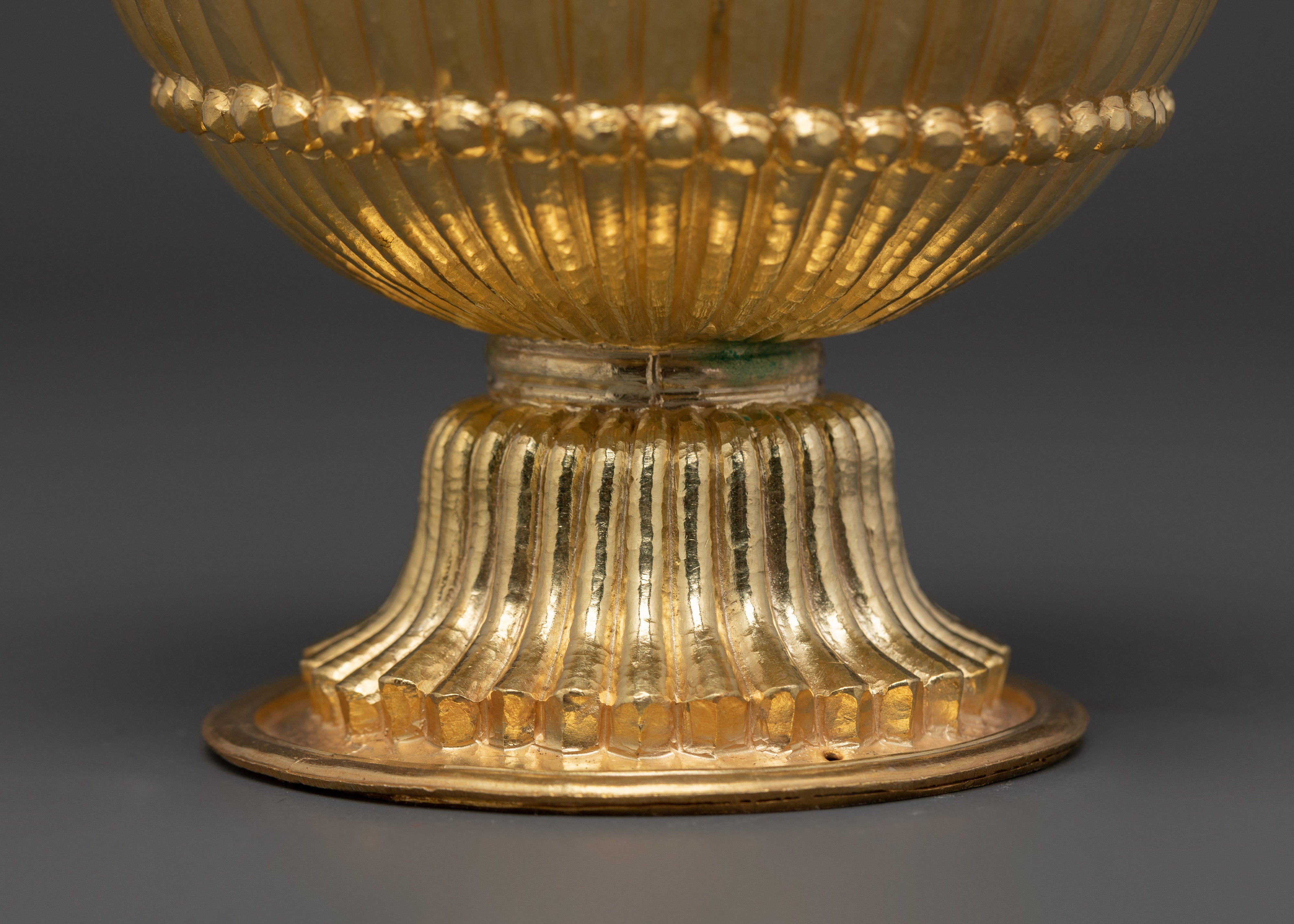 Handcrafted Tibetan Rice Pot | Mercury Gold Plated Copper Rice Pot