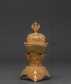 Gold Plated Kapala for Buddhist Ceremonies | Kapala for Tantric Practices