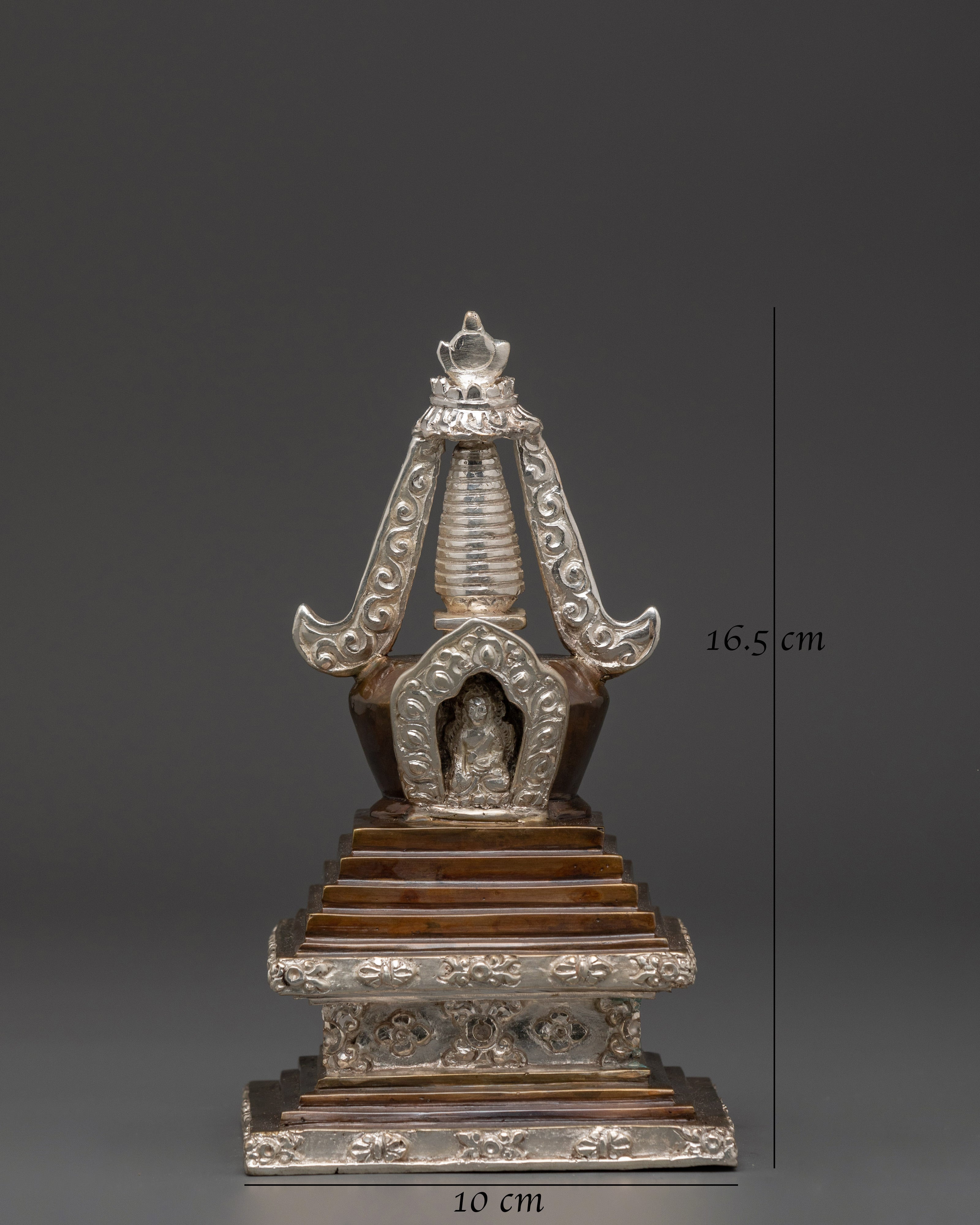 Tibetan Stupa Symbol of Enlightenment | Traditional Tibetan Stupa for Spiritual Altars